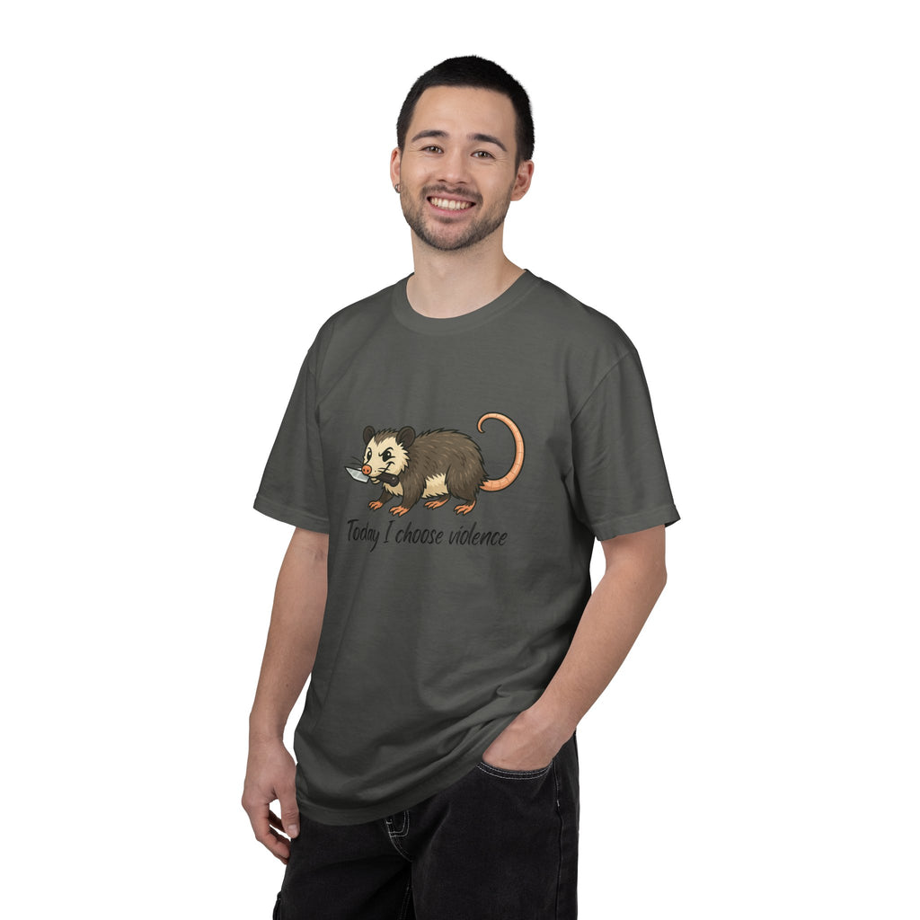 Possum Graphic Tee - "Today I Choose Violence" Funny Wildlife T-Shirt