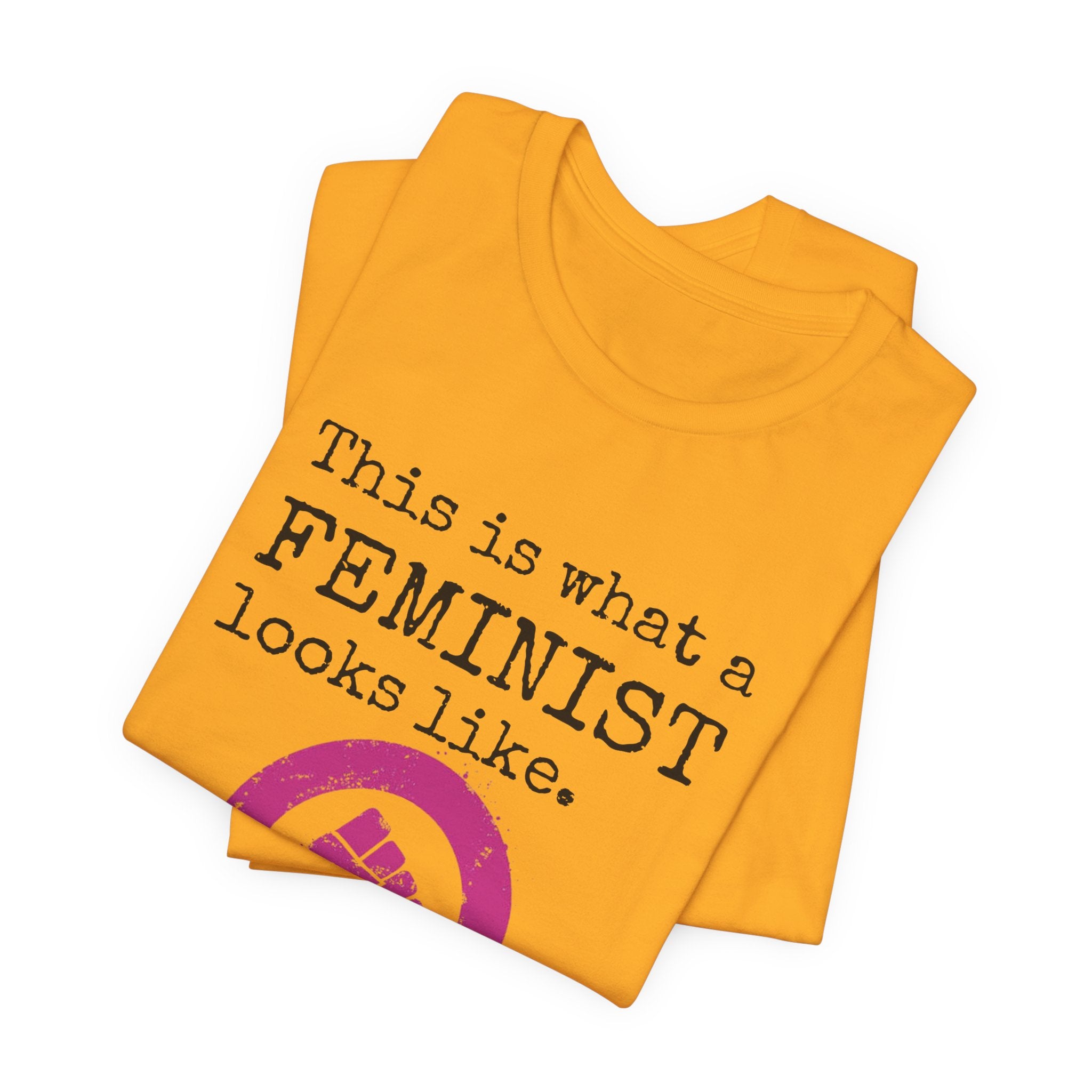 Feminist T‑Shirt — “This Is What a FEMINIST Looks Like” Pink Symbol Tee