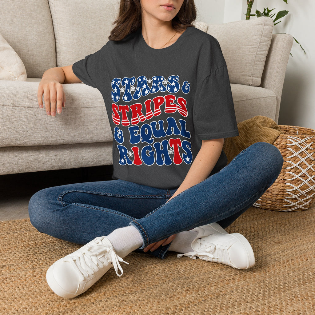 Stars & Stripes & Equal Rights Patriotic Gildan T‐Shirt