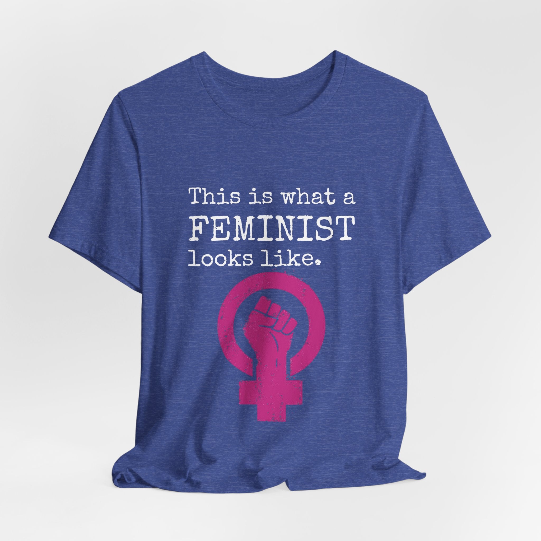 Feminist T‑Shirt — “This Is What a FEMINIST Looks Like” Pink Symbol Tee