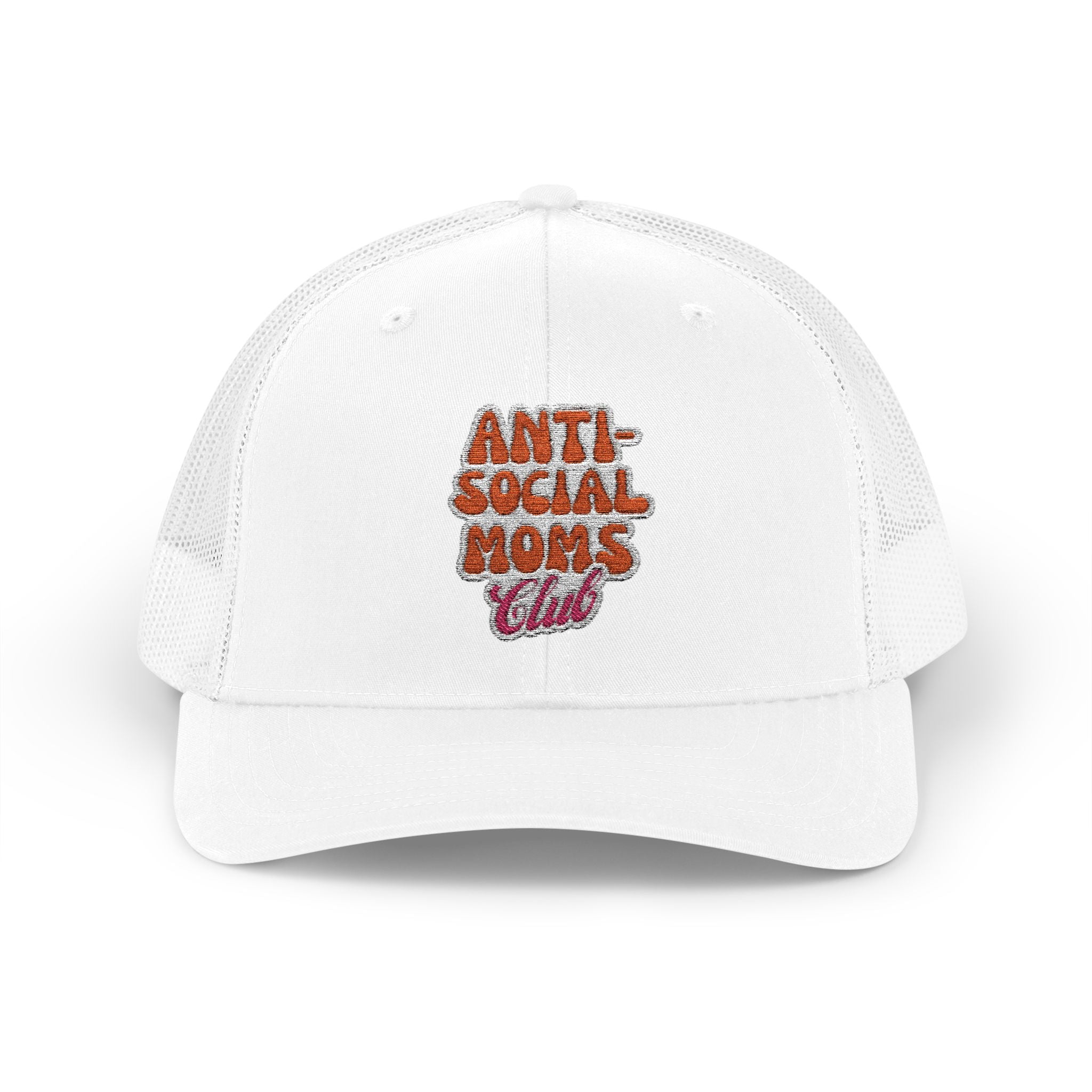 Anti-Social Mom's Club Embroidered Snapback Trucker Cap