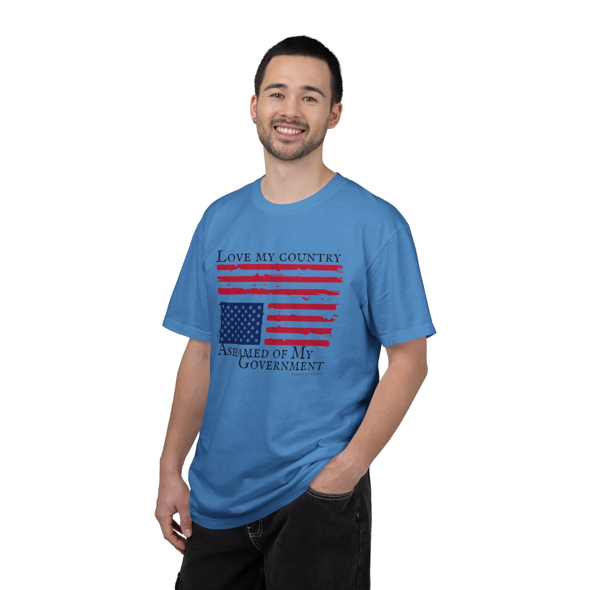 Love My Country, Ashamed of My Government Comfort Colors T-Shirt