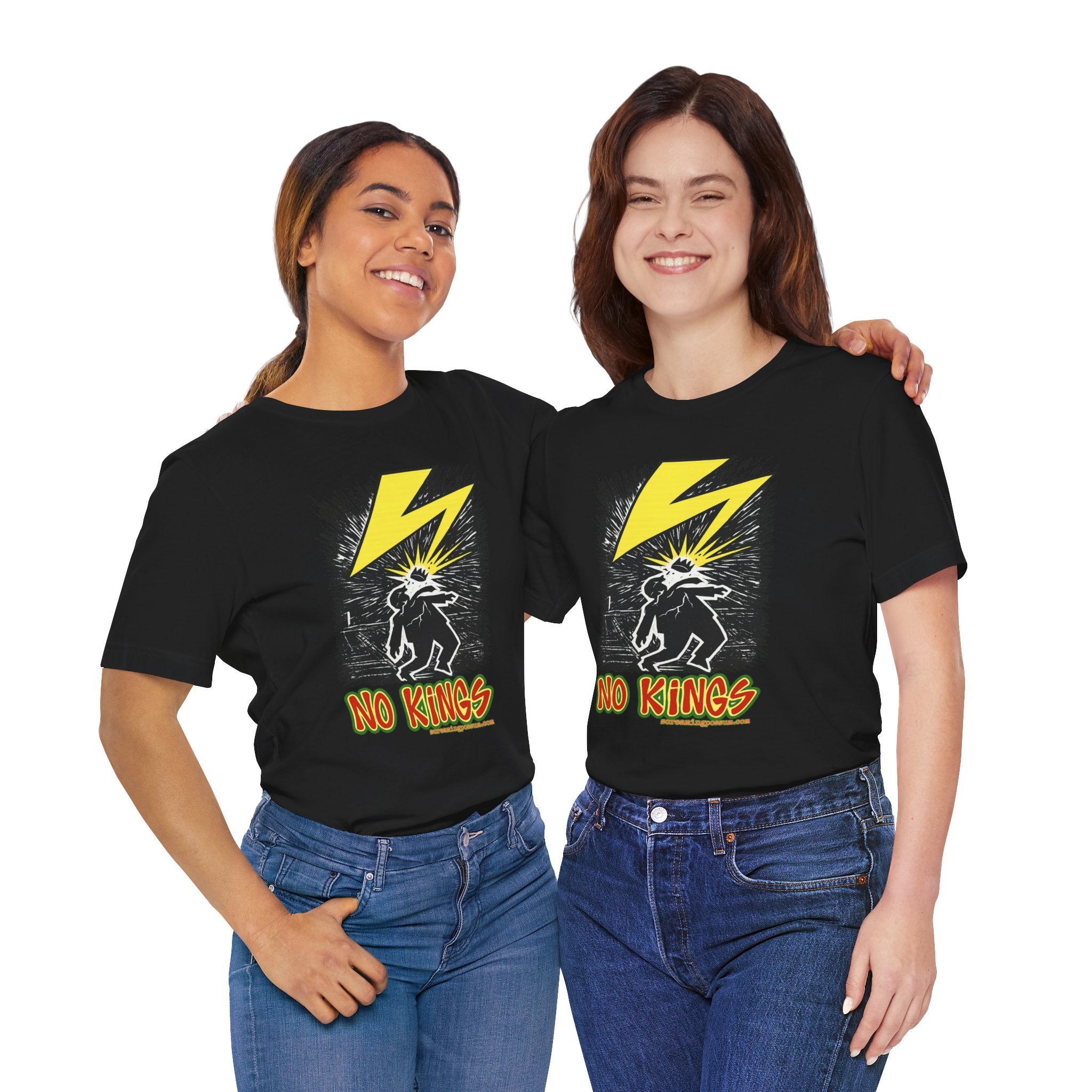 No Kings Lightning Bolt Bella + Canvas T-Shirt