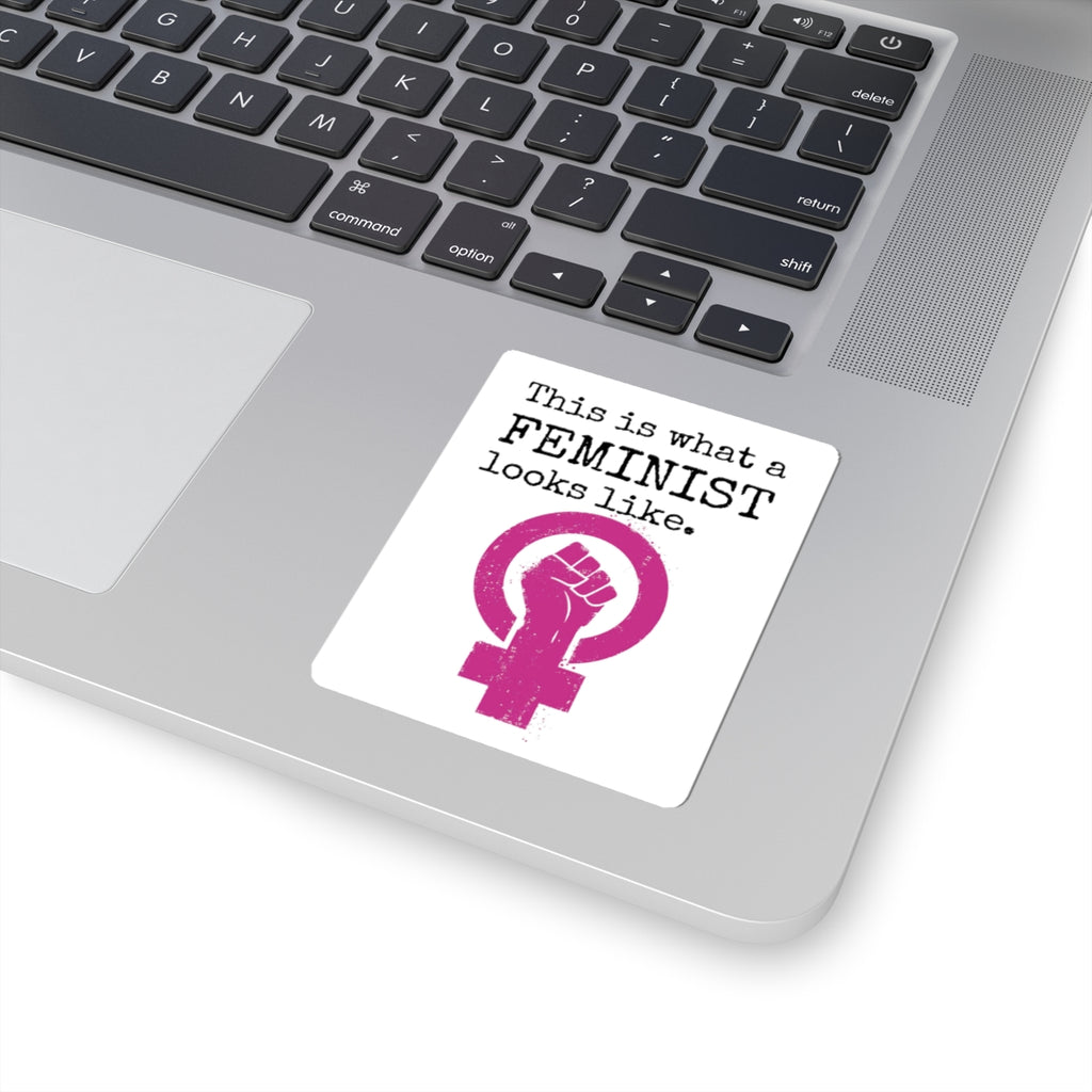 Feminist Symbol Kiss-Cut Sticker — "This is what a FEMINIST looks like."