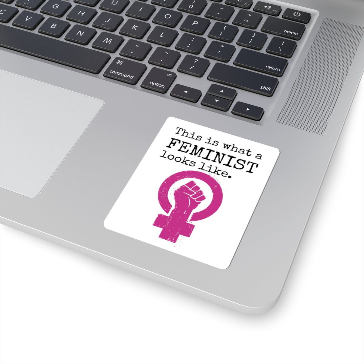 Feminist Symbol Kiss-Cut Sticker — "This is what a FEMINIST looks like."