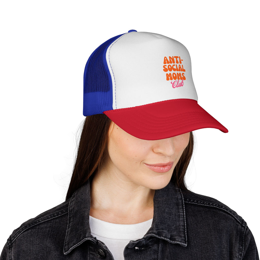Anti-Social Mom's Club Printed Snapback Trucker Hat