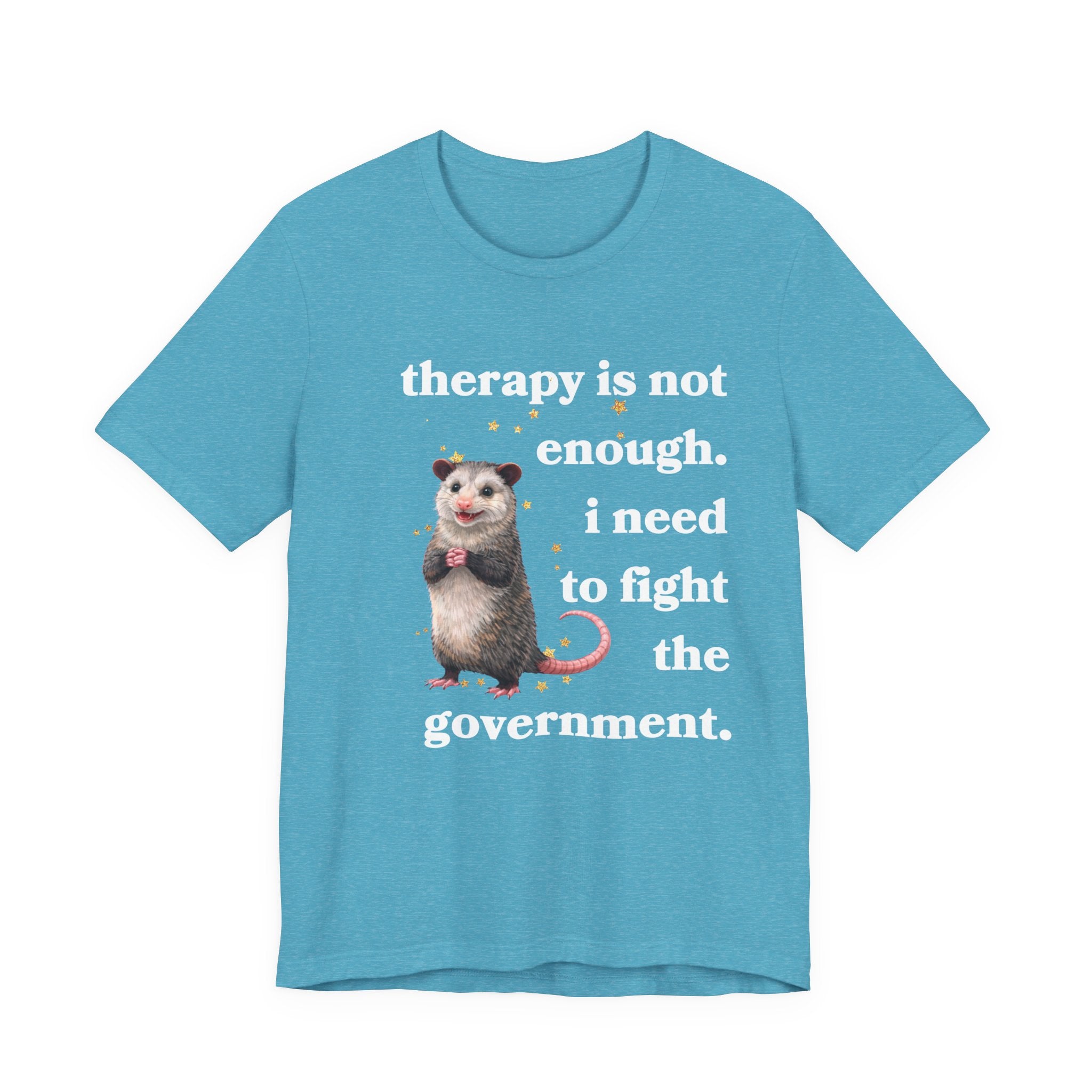 therapy is not enough. i need to fight the government Bella + Canvas T-shirt