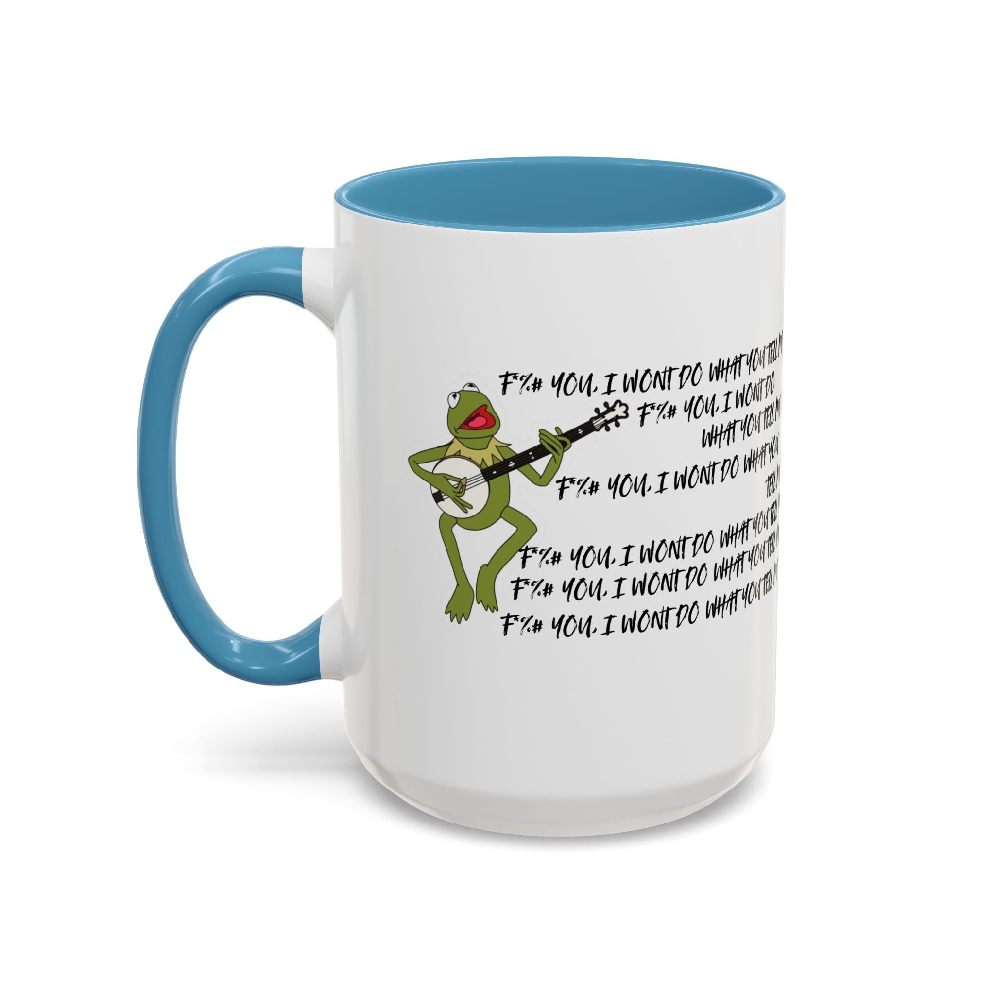 Kermit Sings RATM Killing In The Name Coffee Mug - Perfect for Music Lovers, Unique Gift, Coffee Lover,