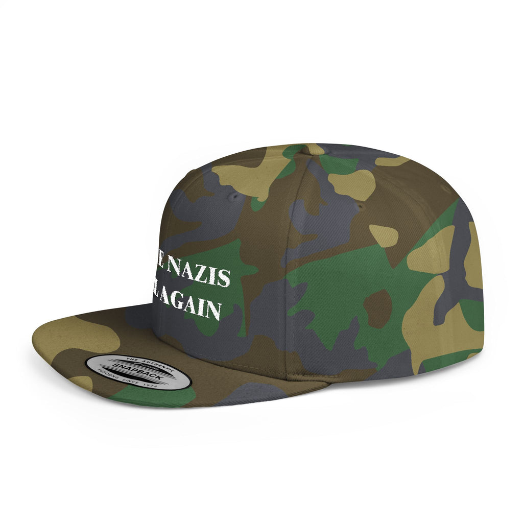 Make Nazis Evil Again Embroidered Flat Bill Snapback Cap