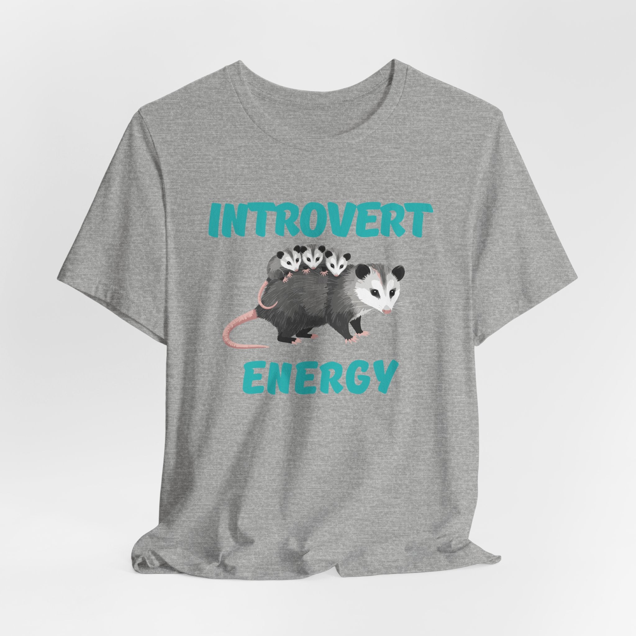 Introvert Energy T-Shirt — Cute Opossum Graphic Tee from Screaming Possum