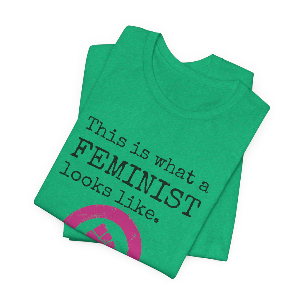 Feminist T‑Shirt — “This Is What a FEMINIST Looks Like” Pink Symbol Tee