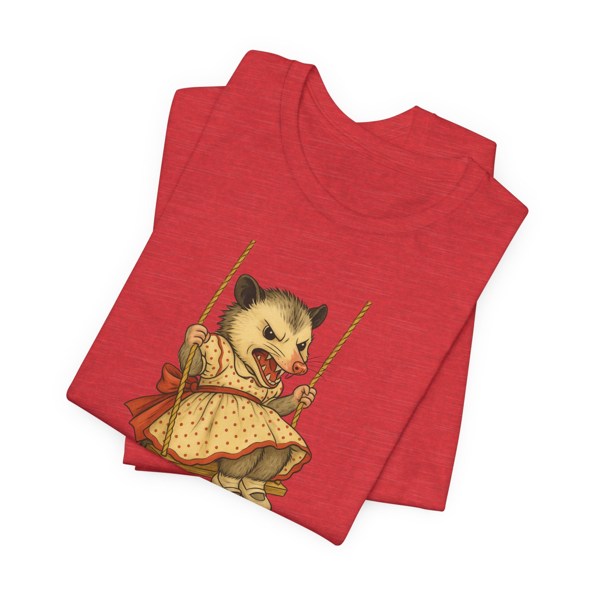 Graphic Tee — Vintage style Possum on Swing with "Do I look like a fucking people person?"
