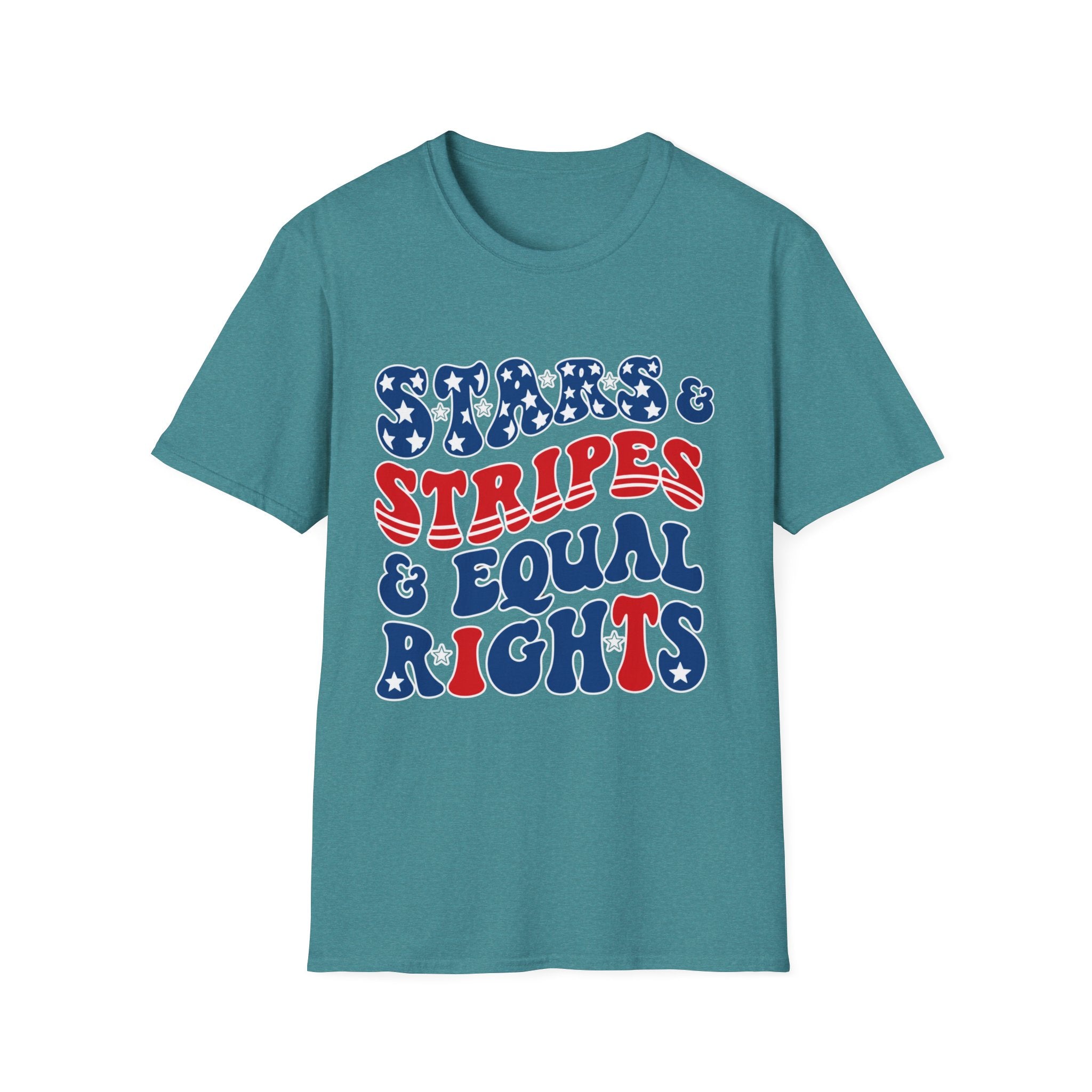 Stars & Stripes & Equal Rights Patriotic Gildan T‐Shirt