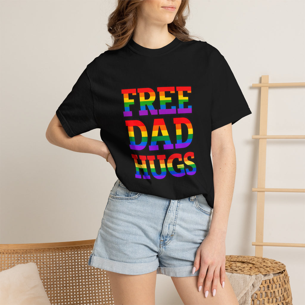 Free Dad Hugs Rainbow Pride Comfort Colors T-Shirt
