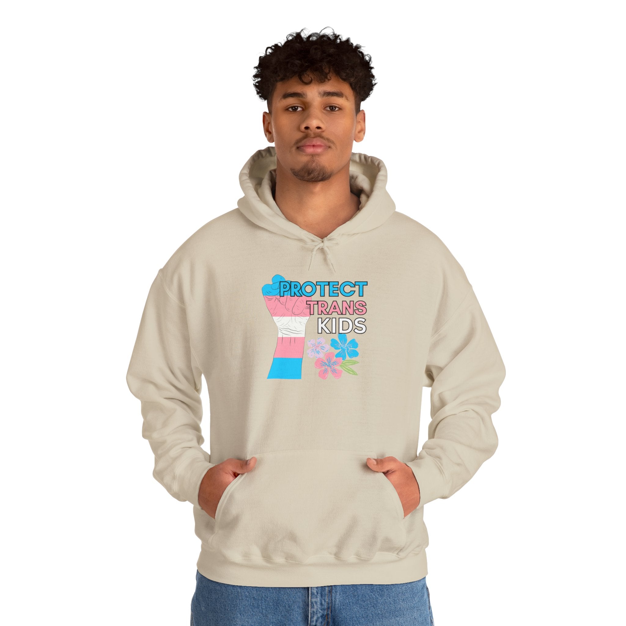 Protect Trans Kids Hoodie on Gildan Hooded Sweatshirt