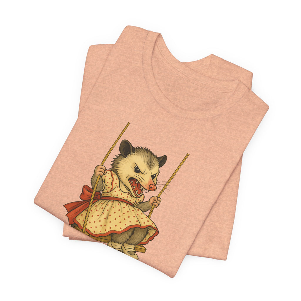 Graphic Tee — Vintage style Possum on Swing with "Do I look like a fucking people person?"