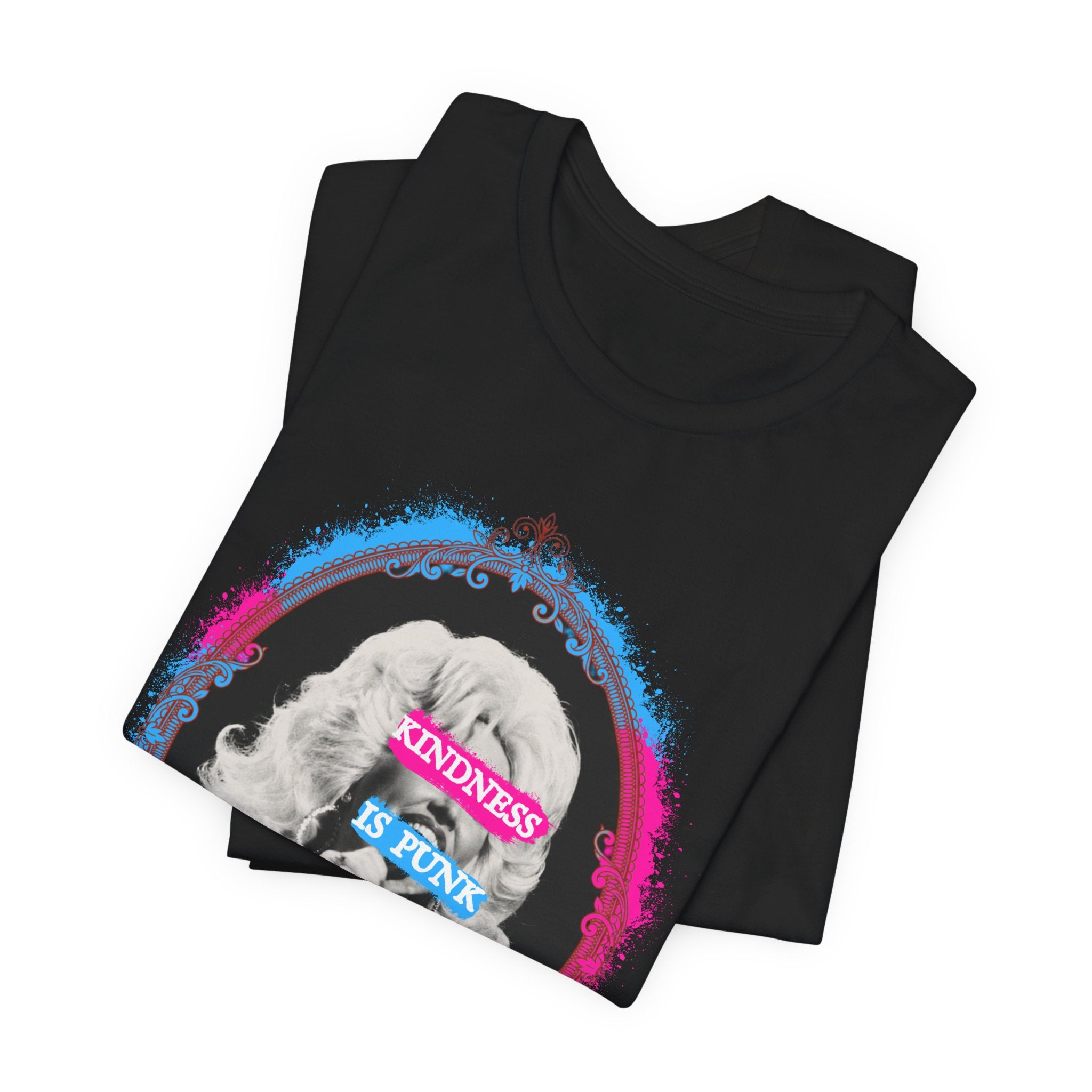 Kindness Is Punk Dolly Bella + Canvas T-Shirt - Vintage Punk Graphic Tee