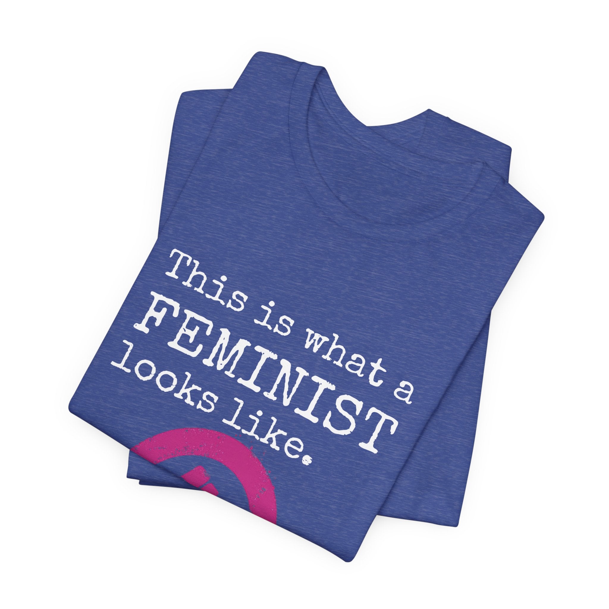 Feminist T‑Shirt — “This Is What a FEMINIST Looks Like” Pink Symbol Tee