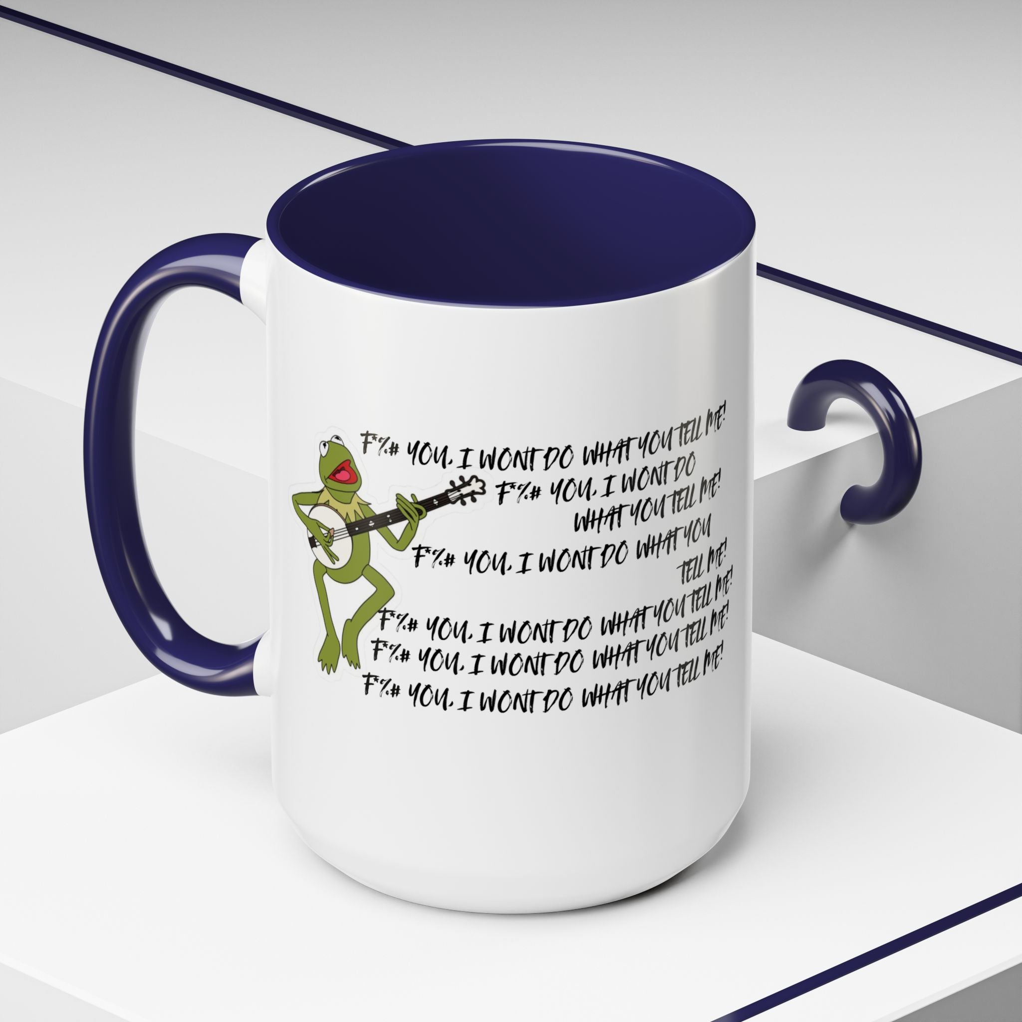 Kermit Sings RATM Killing In The Name Coffee Mug - Perfect for Music Lovers, Unique Gift, Coffee Lover,
