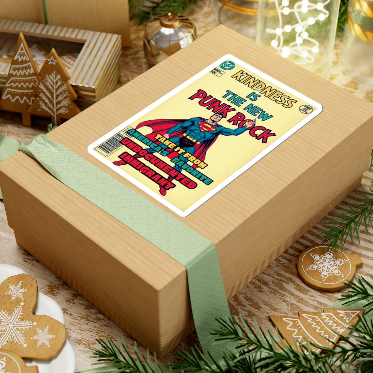 Kindness Is The New Punk Rock Kiss-Cut Stickers, Superhero Stickers, Punk Rock Decor, Laptop Stickers, Gift Ideas, Unique Art