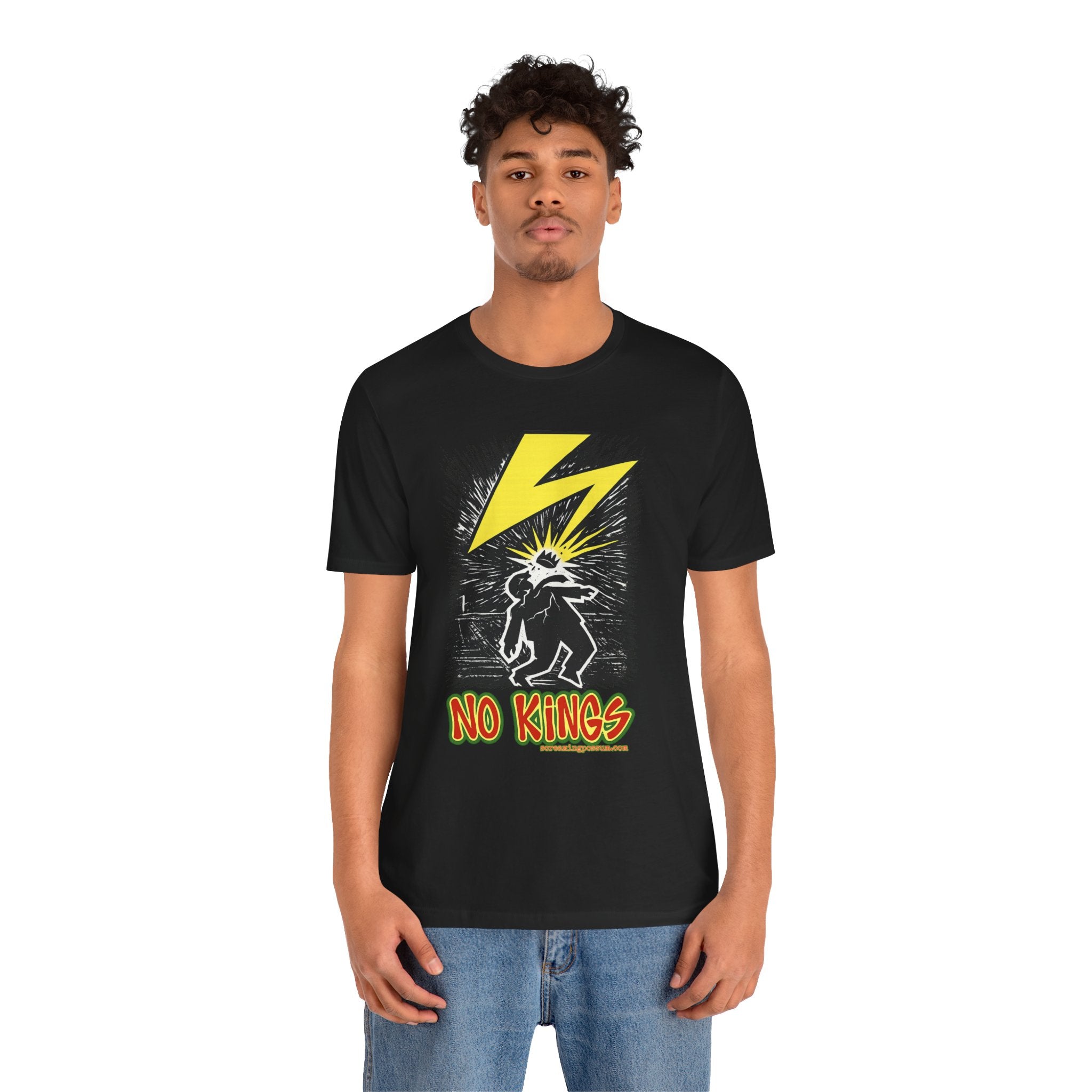 No Kings Lightning Bolt Bella + Canvas T-Shirt