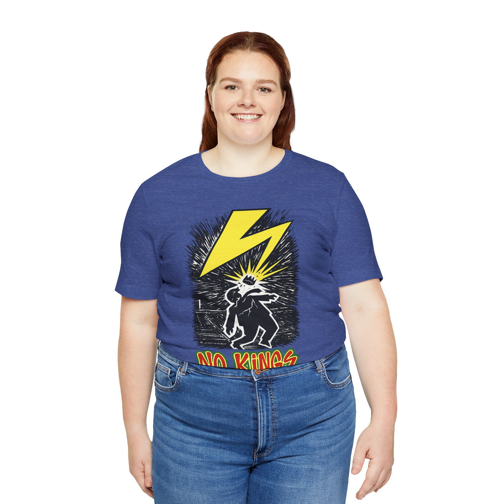 No Kings Lightning Bolt Bella + Canvas T-Shirt