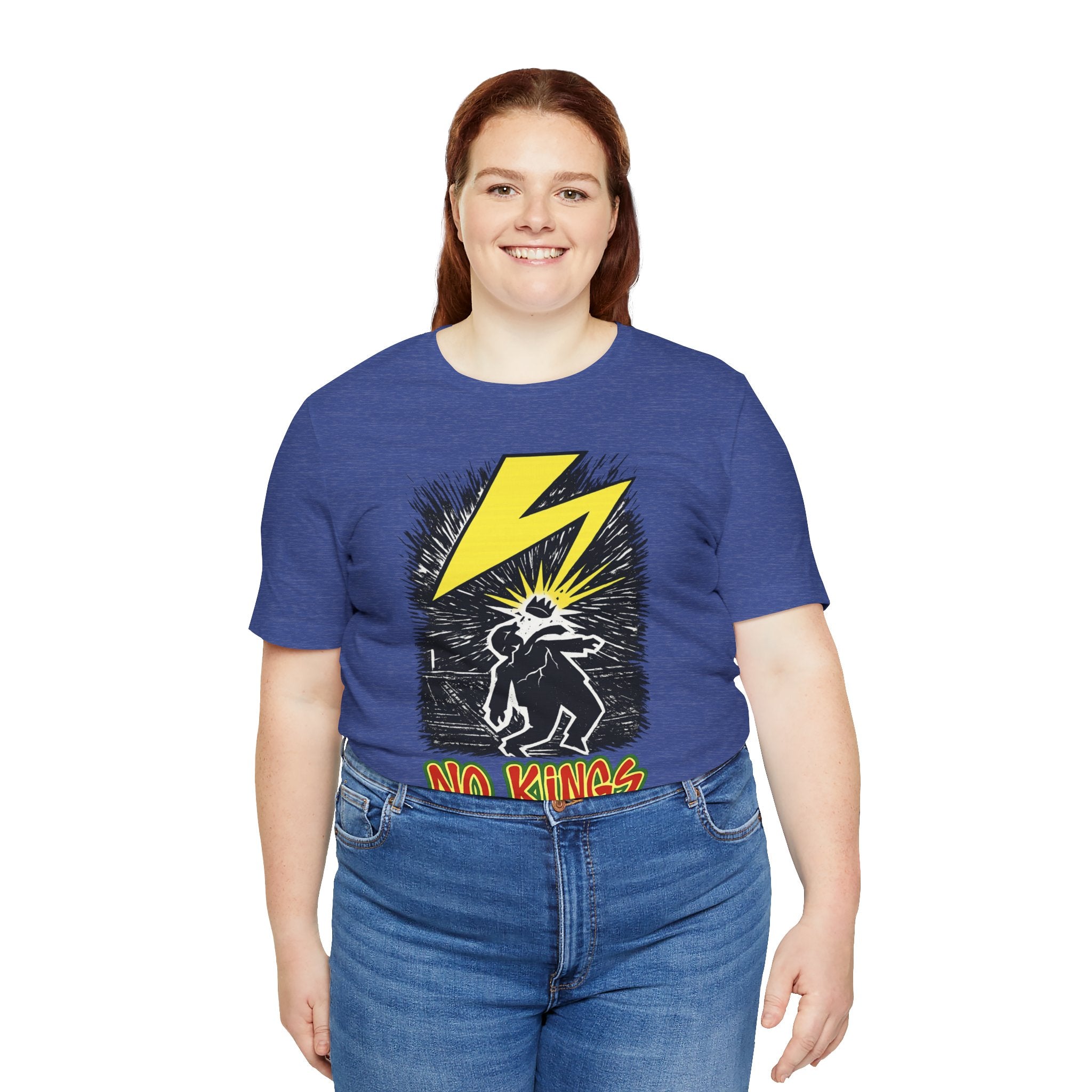 No Kings Lightning Bolt Bella + Canvas T-Shirt