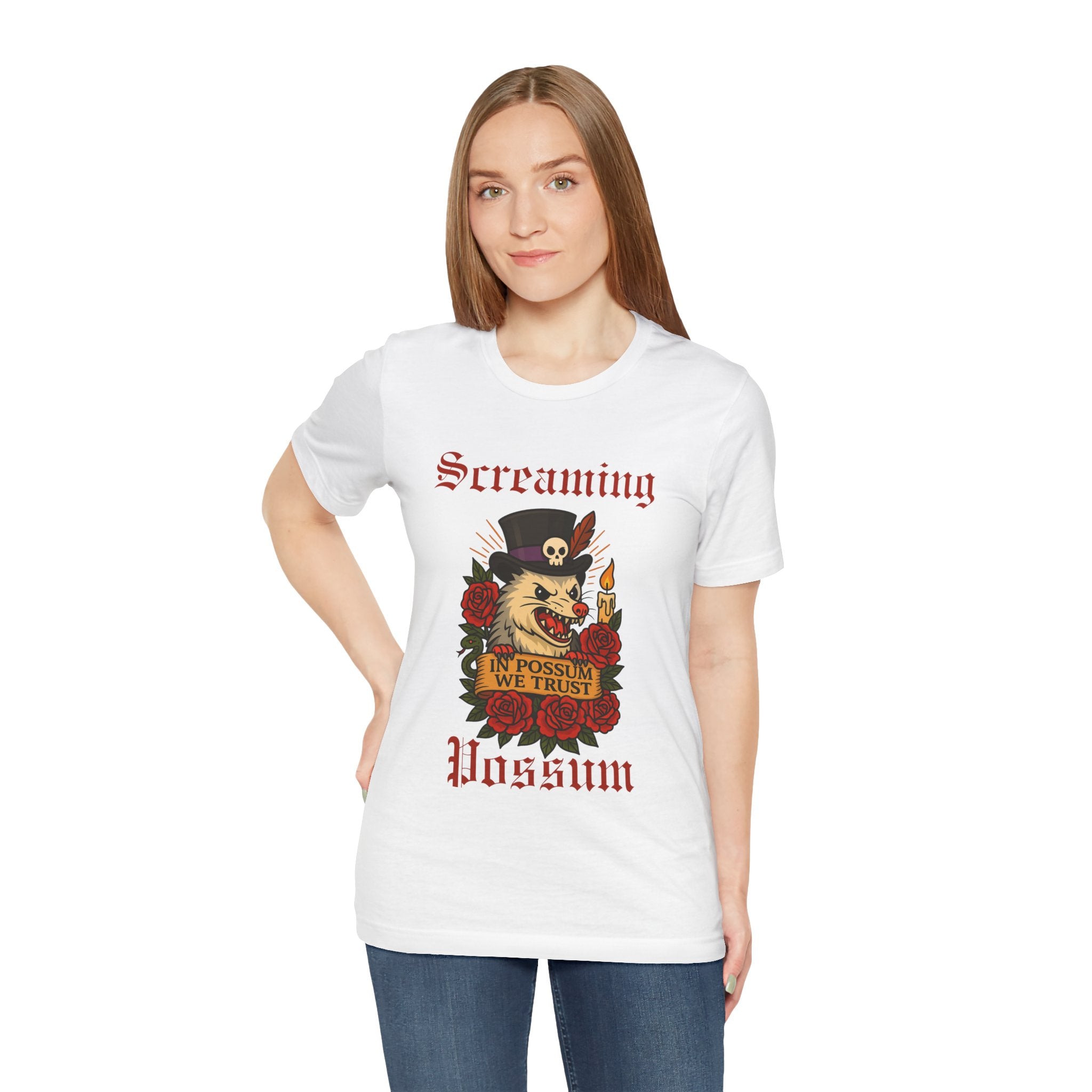 IN Possum We Trust Tattoo Tee — Screaming Possum Voodoo Possum T-Shirt