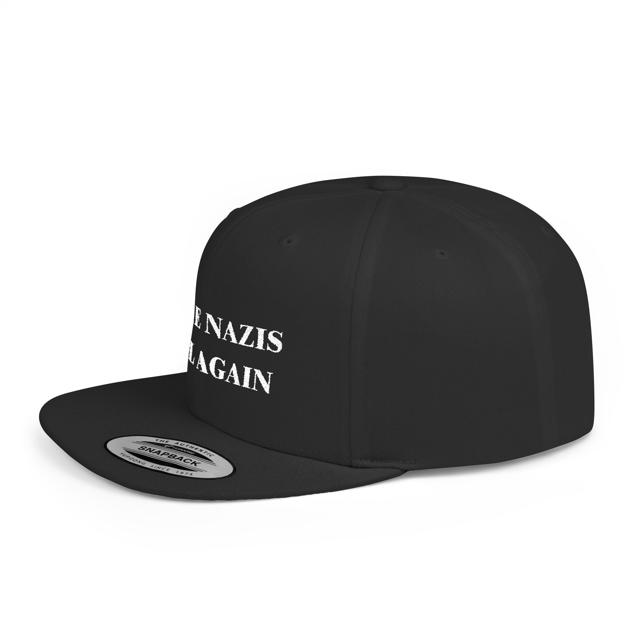 Make Nazis Evil Again Embroidered Flat Bill Snapback Cap