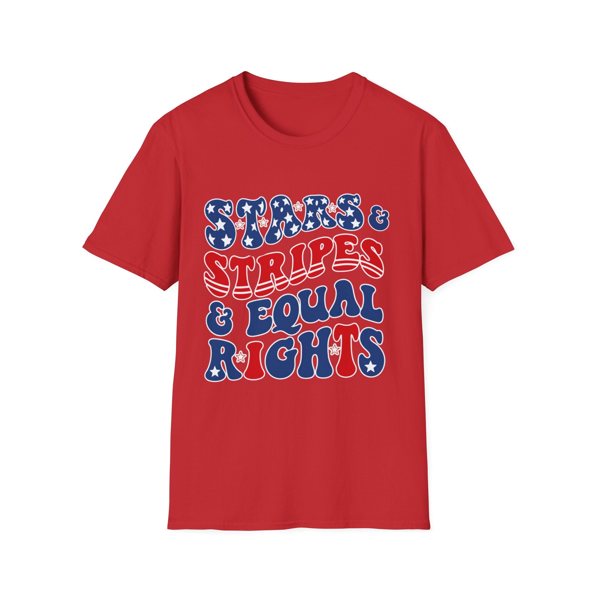 Stars & Stripes & Equal Rights Patriotic Gildan T‐Shirt