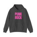 Pink Rock Hoodie — Bold Pink 'PUNK ROCK' Graphic Sweatshirt