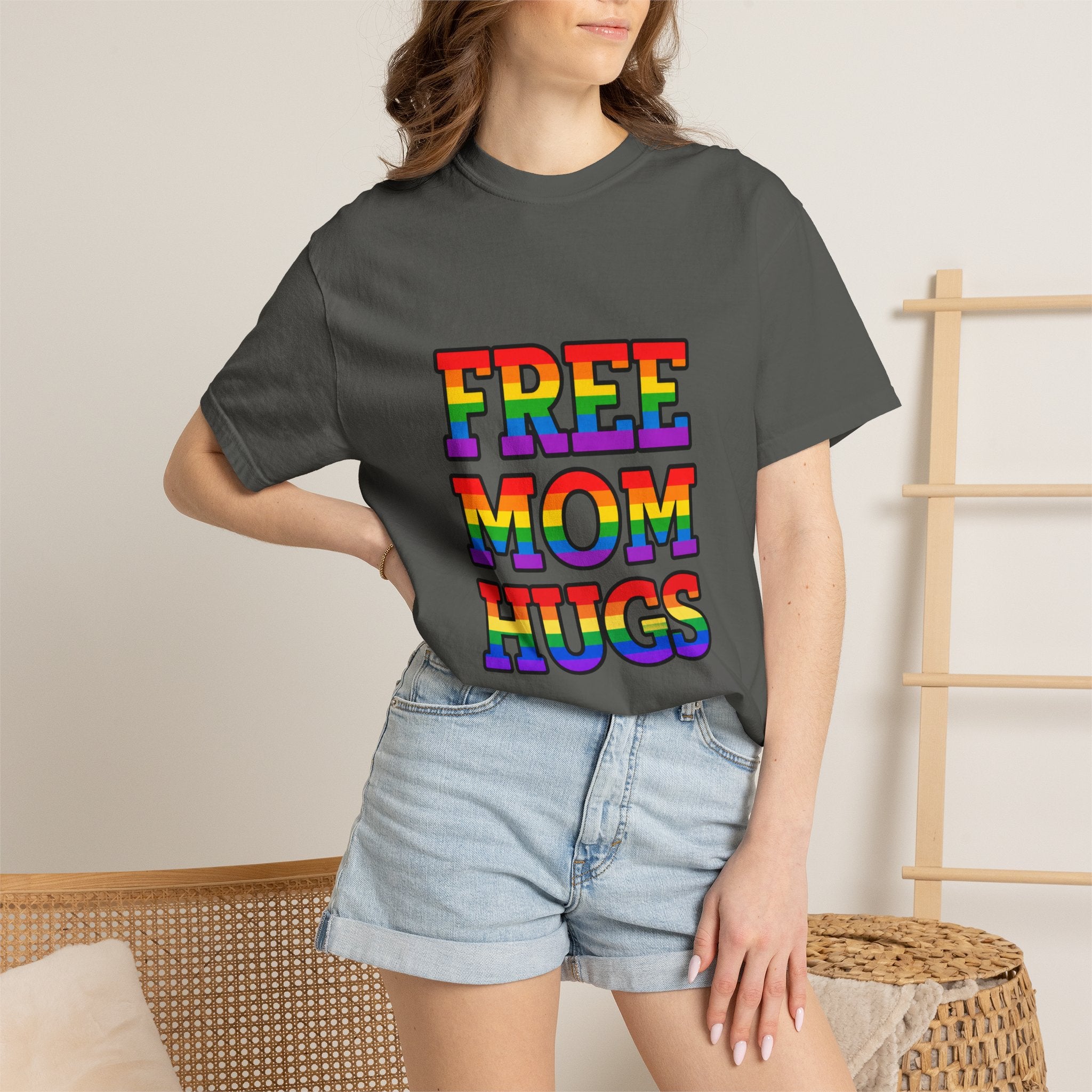 Free Mom Hugs Rainbow Pride Comfort Colors T-Shirt