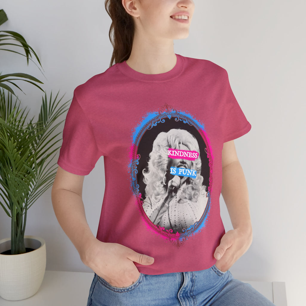 Kindness Is Punk Dolly Bella + Canvas T-Shirt - Vintage Punk Graphic Tee