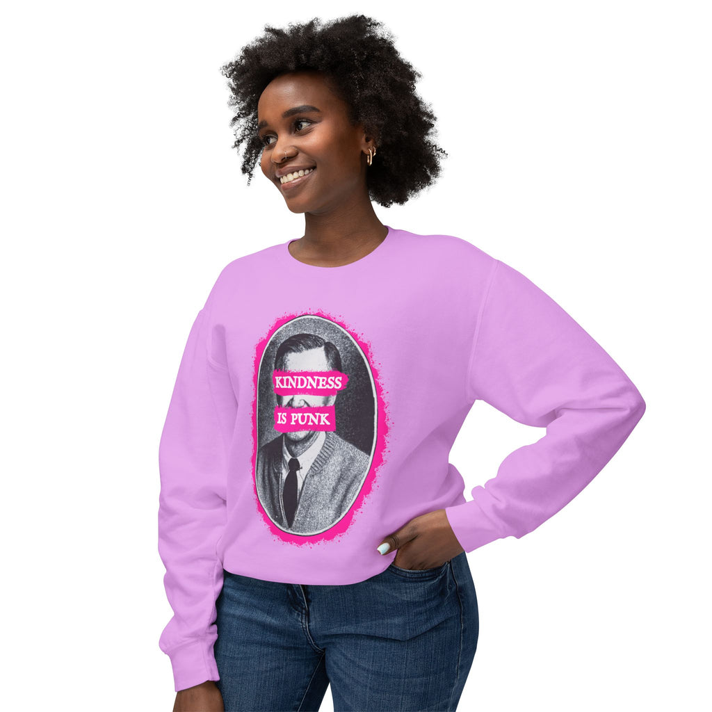 Mr Roger's "Kindness Is Punk" Comfort Colors Crewneck Sweatshirt — Lightweight