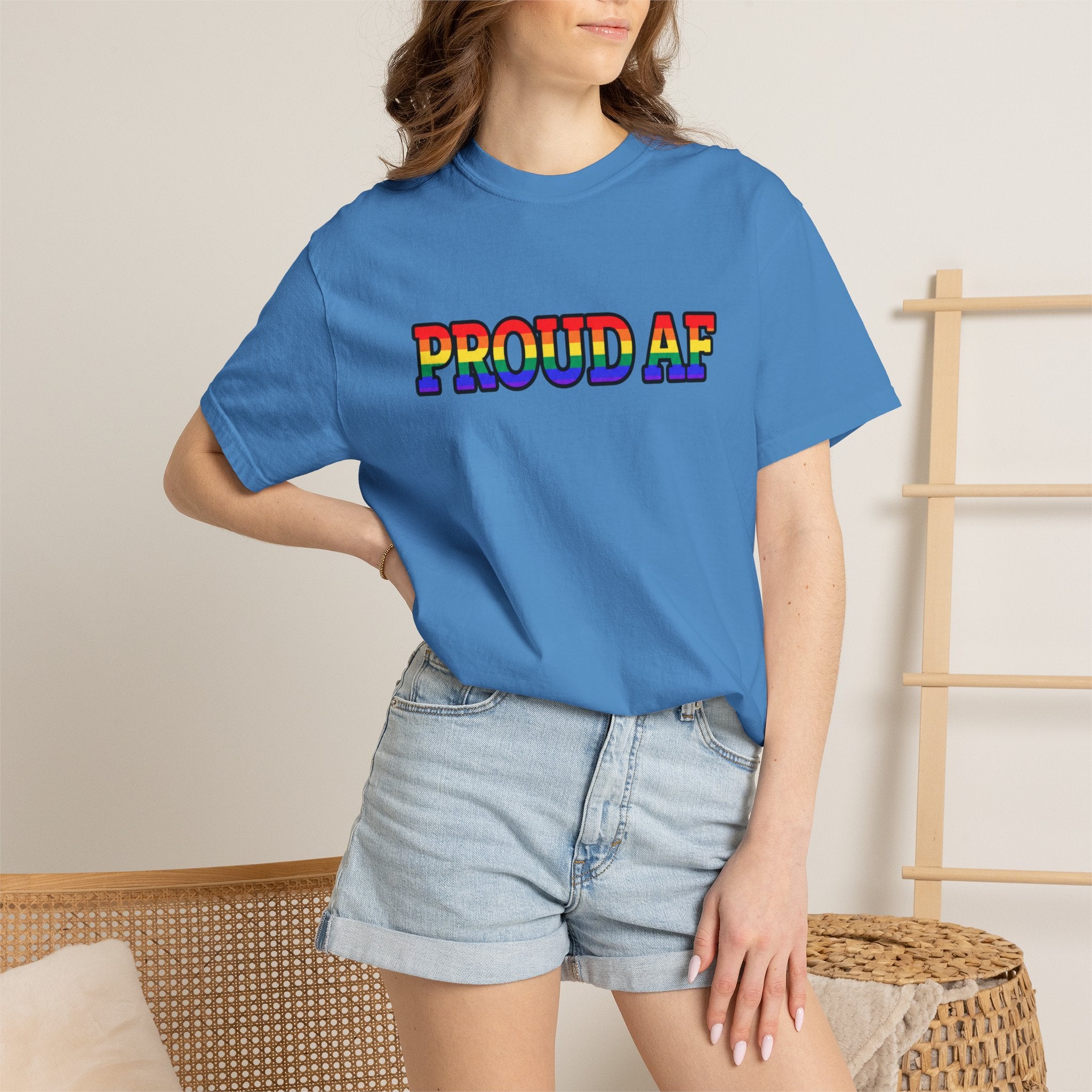 Proud AF Rainbow Pride Comfort Colors T-Shirt
