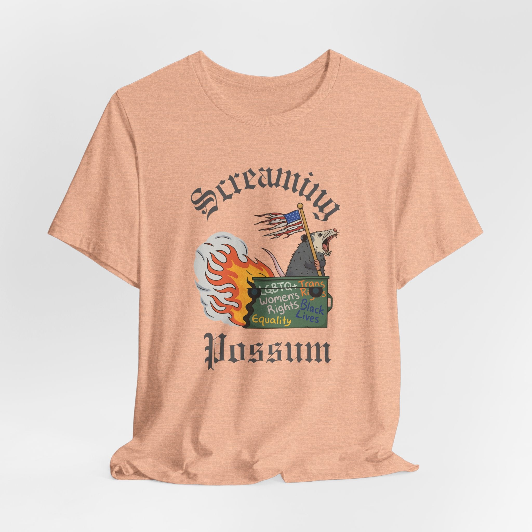 DEI Ride or Die - Screaming Possum Dumpster Fire Ride T-Shirt
