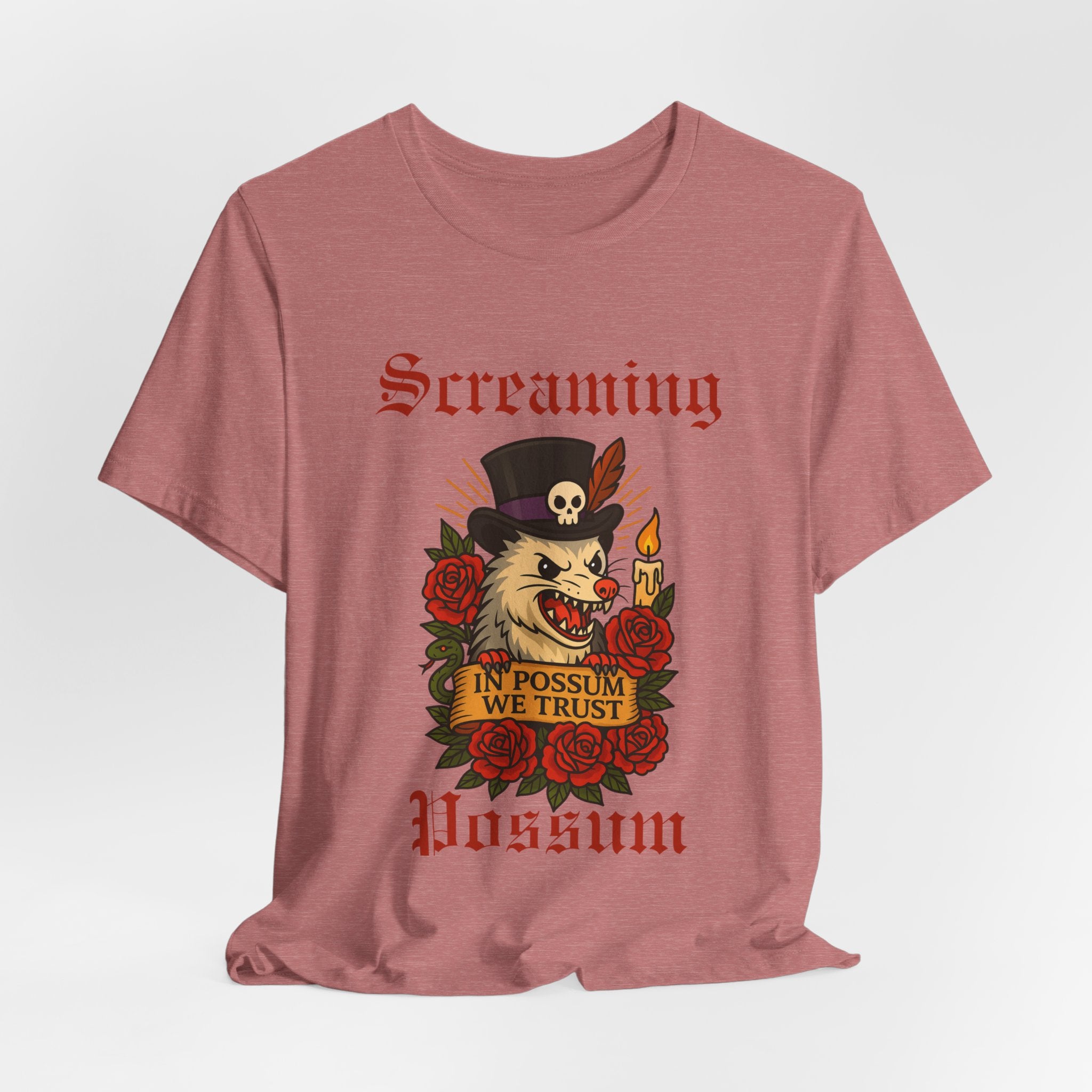 IN Possum We Trust Tattoo Tee — Screaming Possum Voodoo Possum T-Shirt