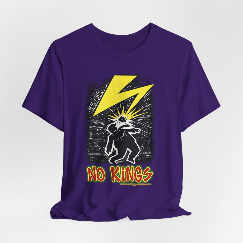 No Kings Lightning Bolt Bella + Canvas T-Shirt