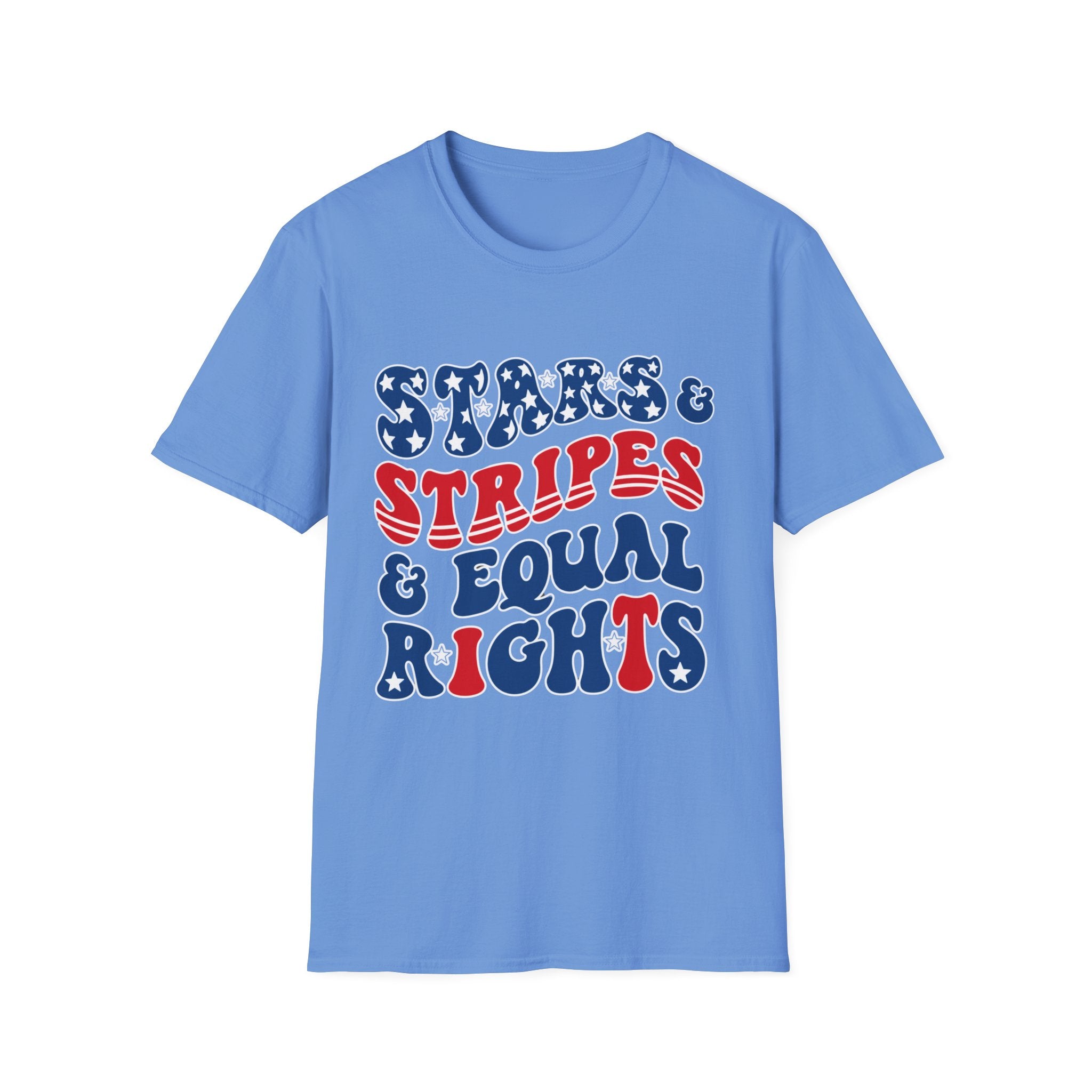 Stars & Stripes & Equal Rights Patriotic Gildan T‐Shirt