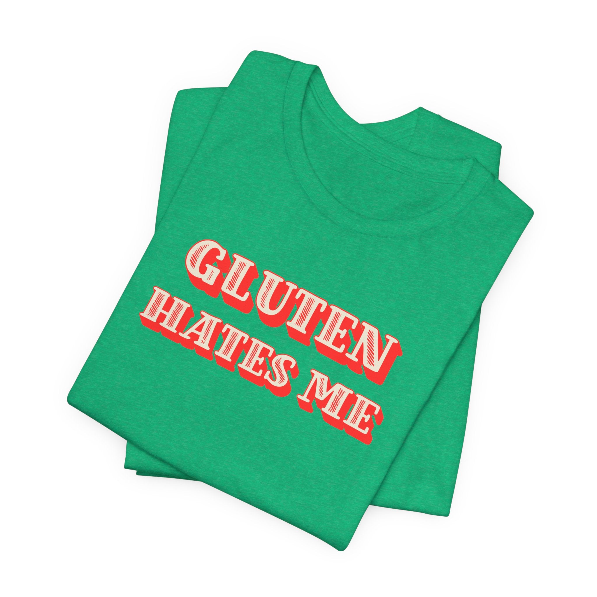 Gluten Hates Me Tee — Funny Celiac/Gluten-Free Shirt