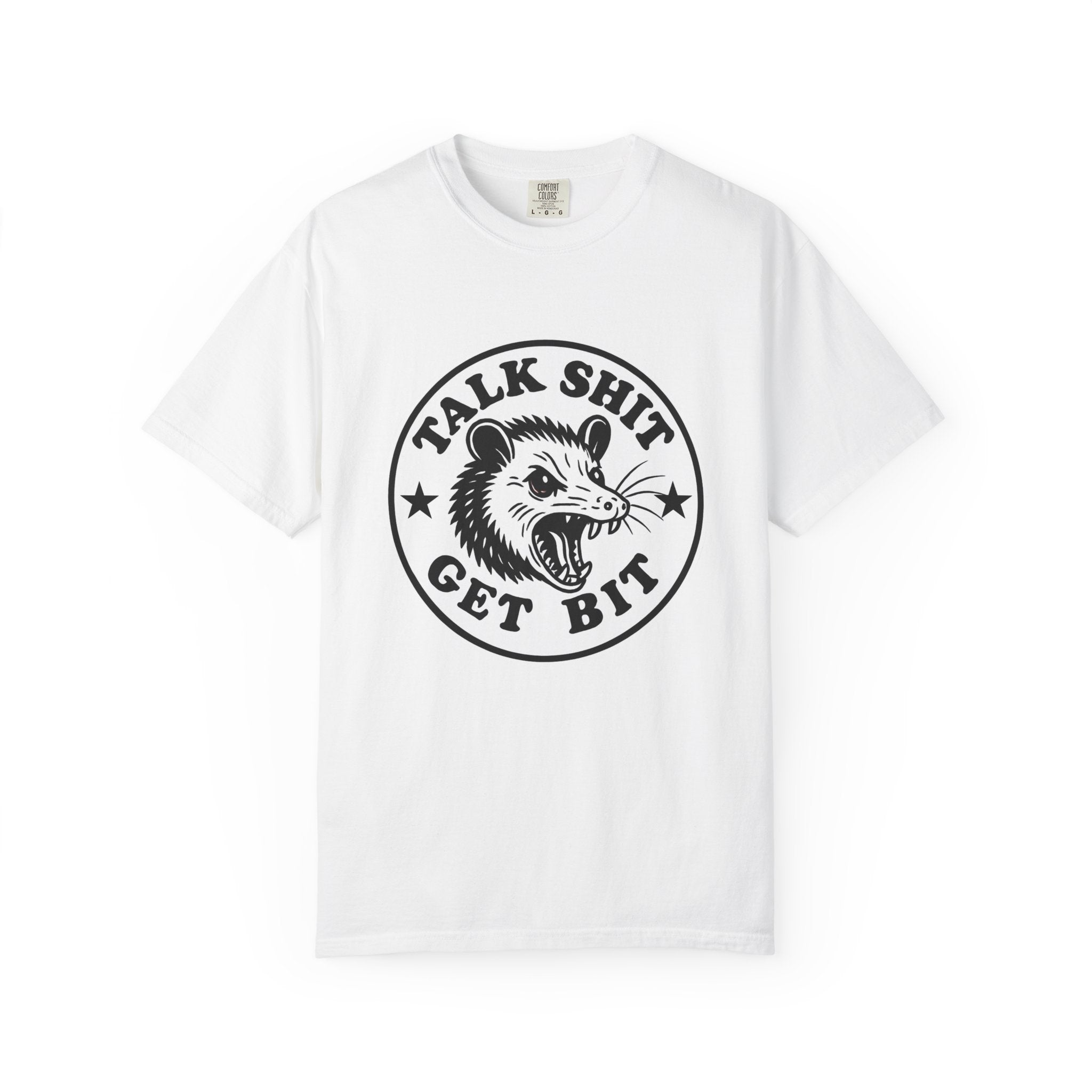 Talk Shit Get Bit Tee — Screaming Possum Graphic T-Shirt