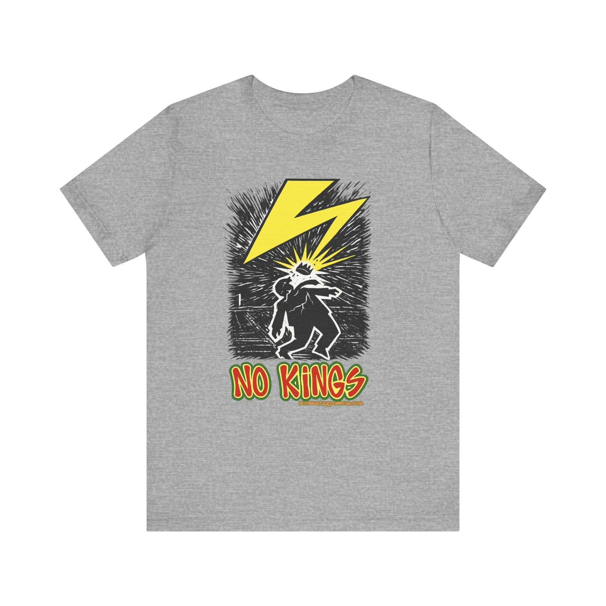 No Kings Lightning Bolt Bella + Canvas T-Shirt