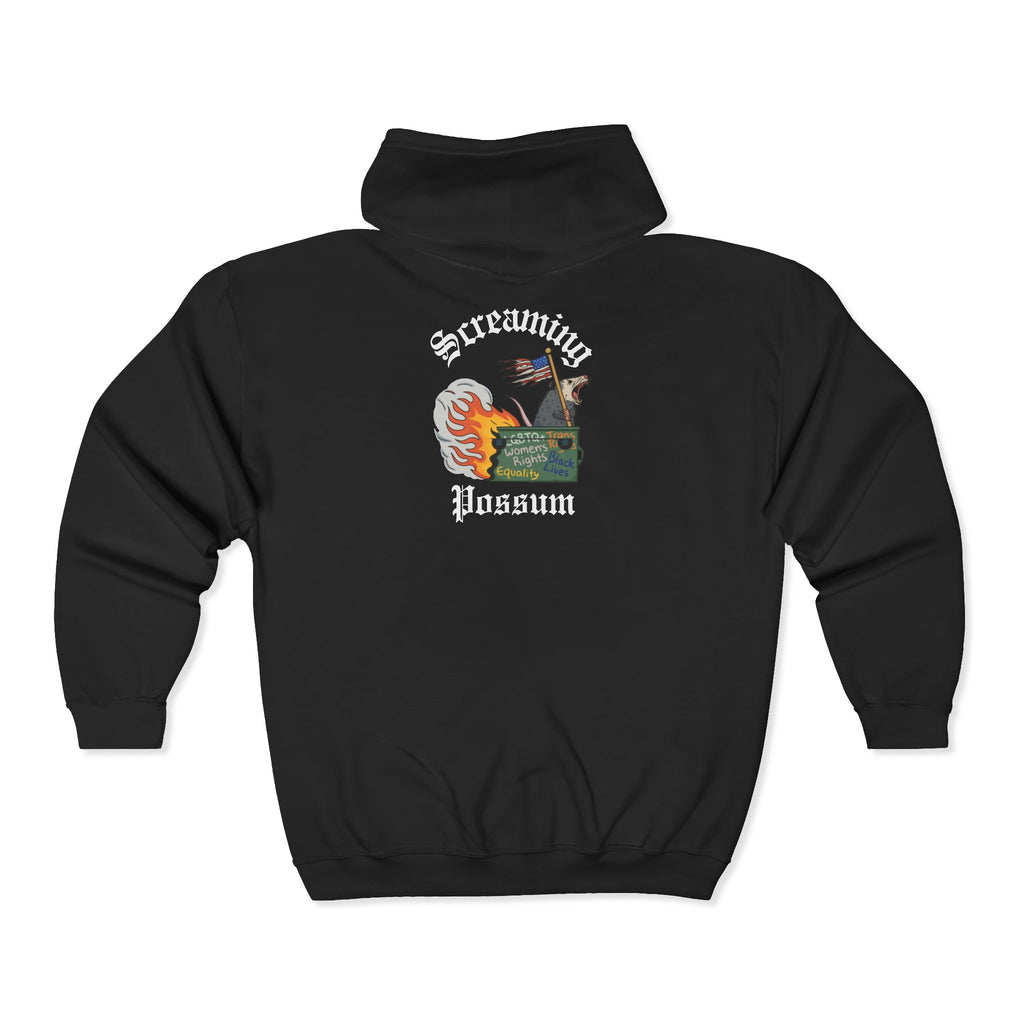 Screaming Possum DEI Ride or Die Full Zip Hooded Sweatshirt