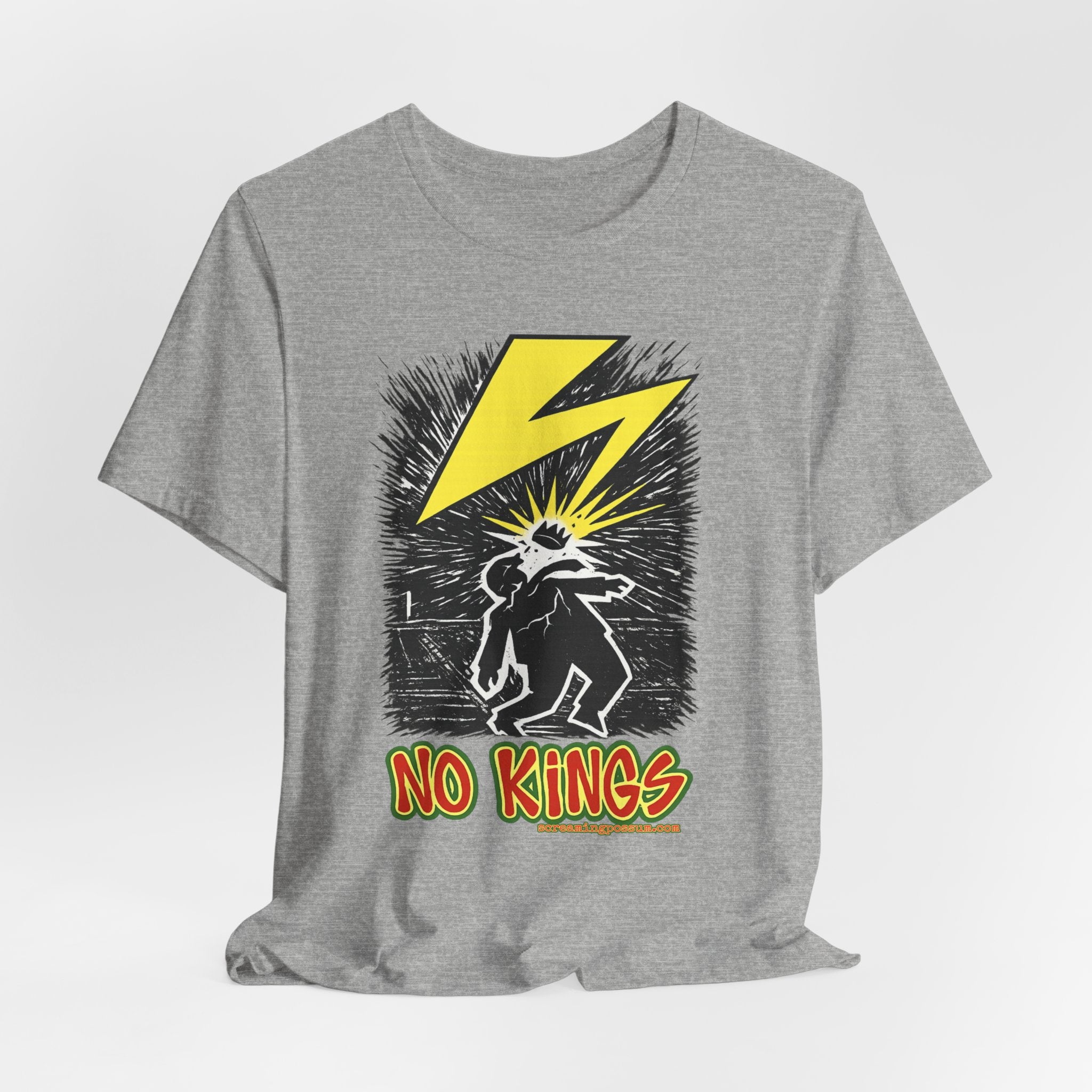 No Kings Lightning Bolt Bella + Canvas T-Shirt