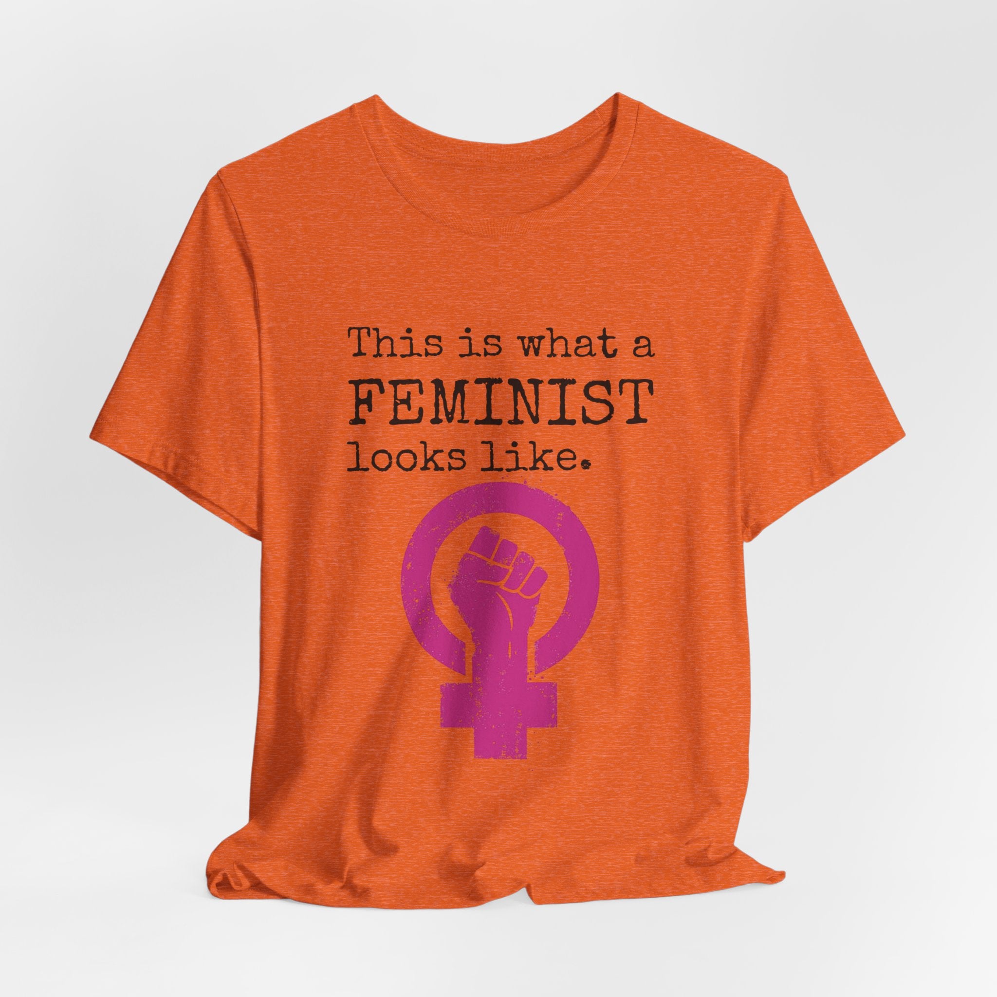 Feminist T‑Shirt — “This Is What a FEMINIST Looks Like” Pink Symbol Tee