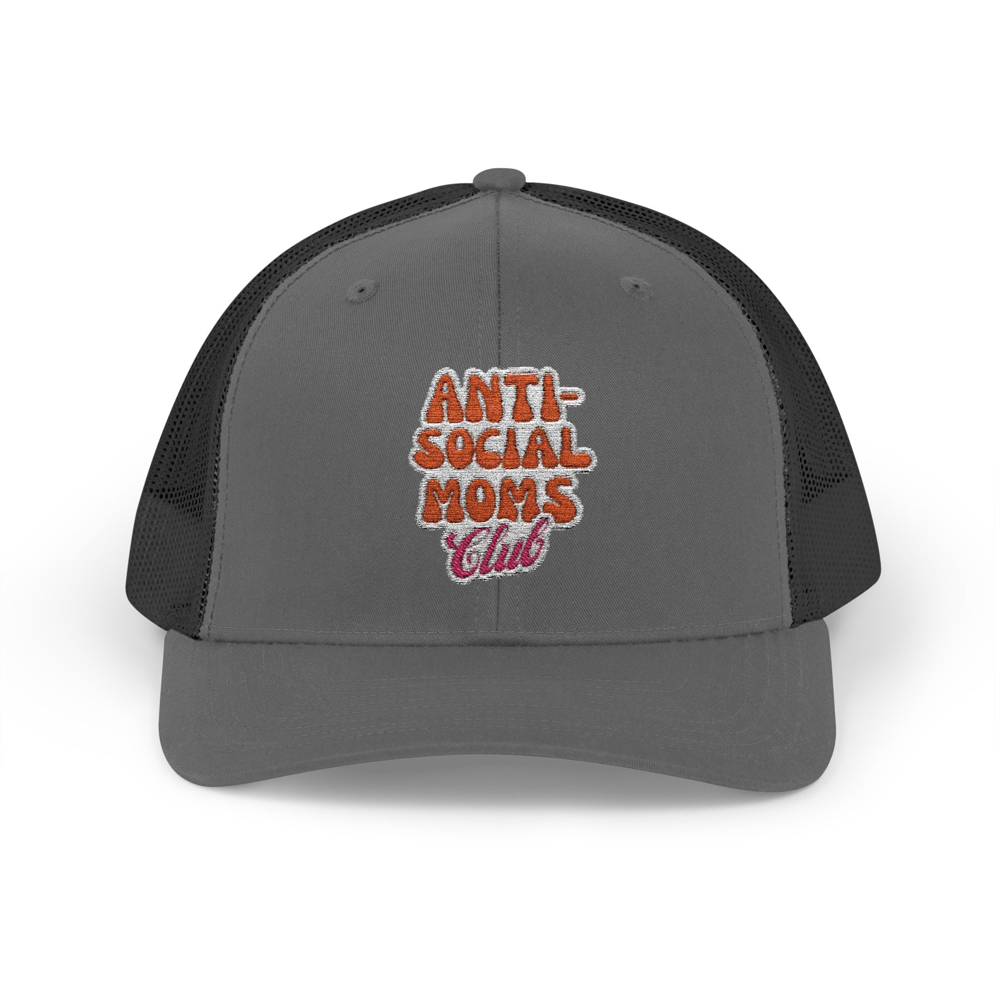 Anti-Social Mom's Club Embroidered Snapback Trucker Cap