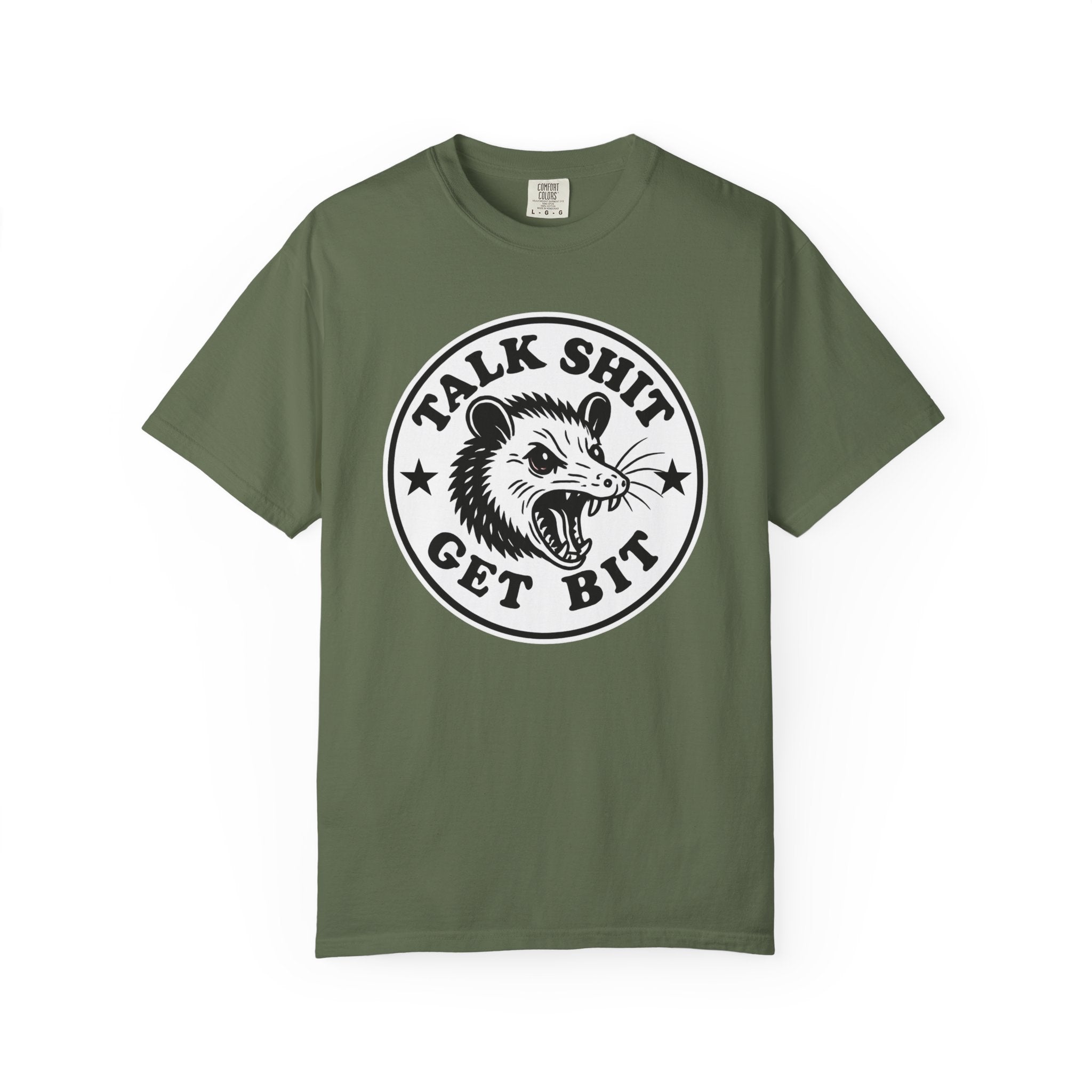 Talk Shit Get Bit Screaming Possum Comfort Colors T-Shirt