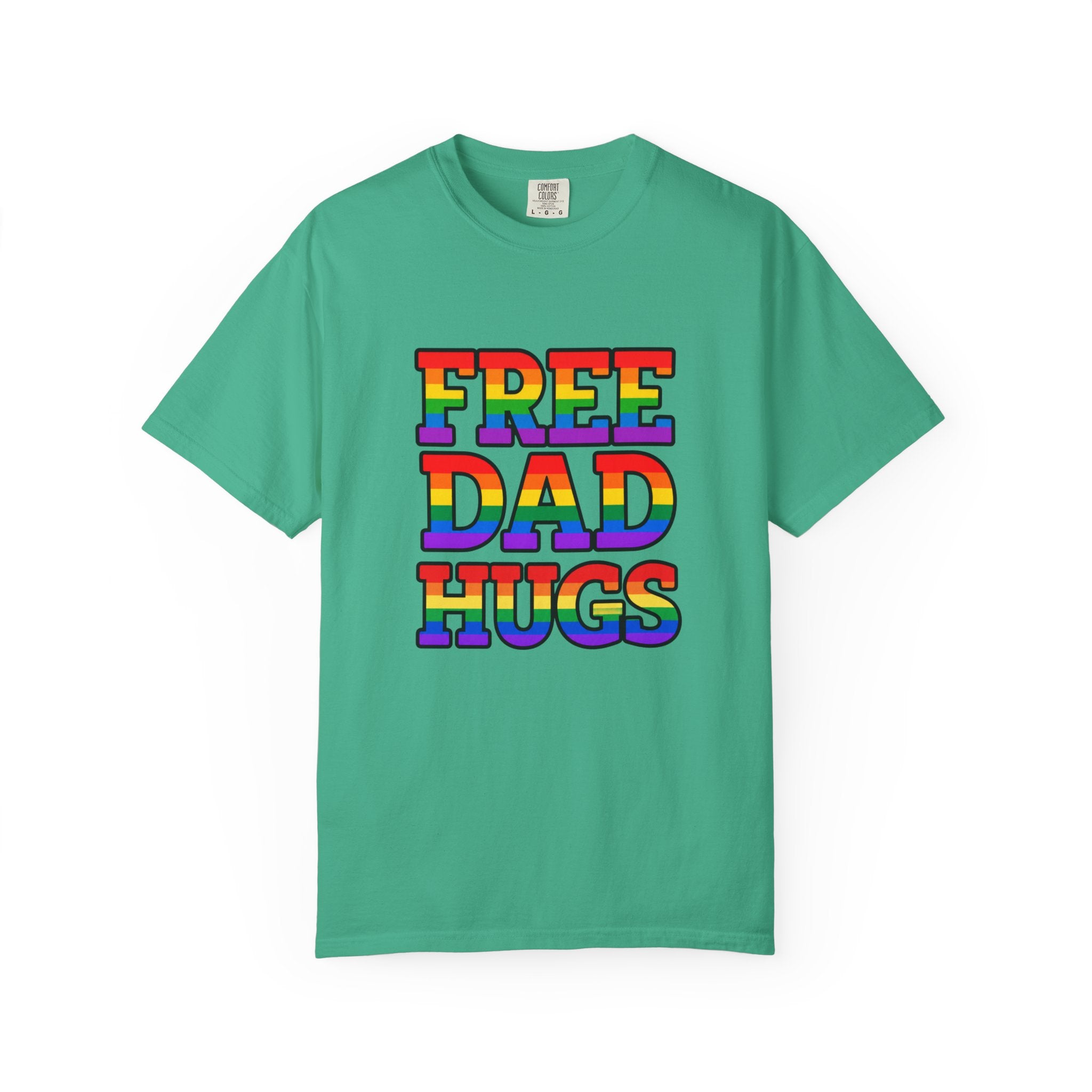 Free Dad Hugs Rainbow Pride Comfort Colors T-Shirt