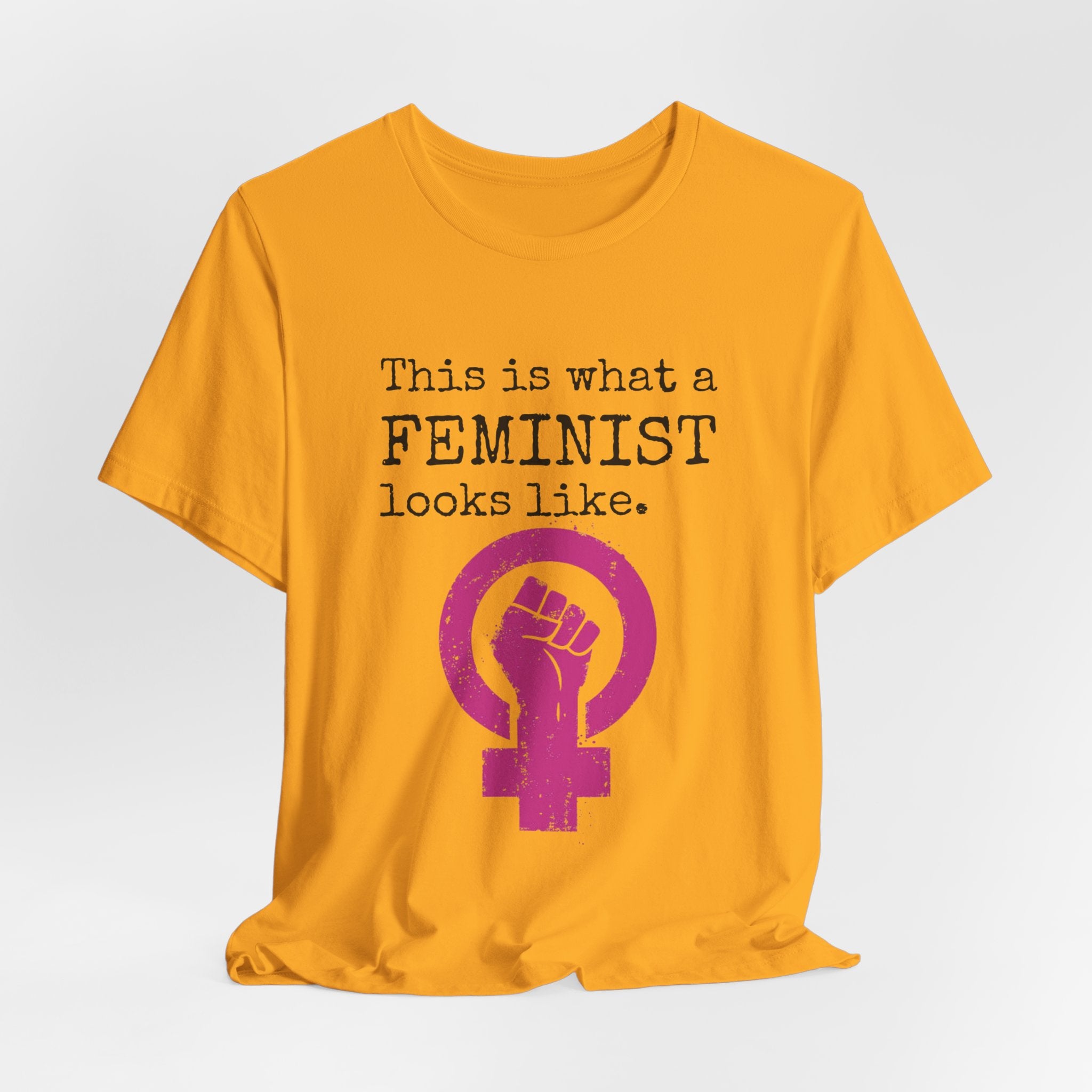 Feminist T‑Shirt — “This Is What a FEMINIST Looks Like” Pink Symbol Tee