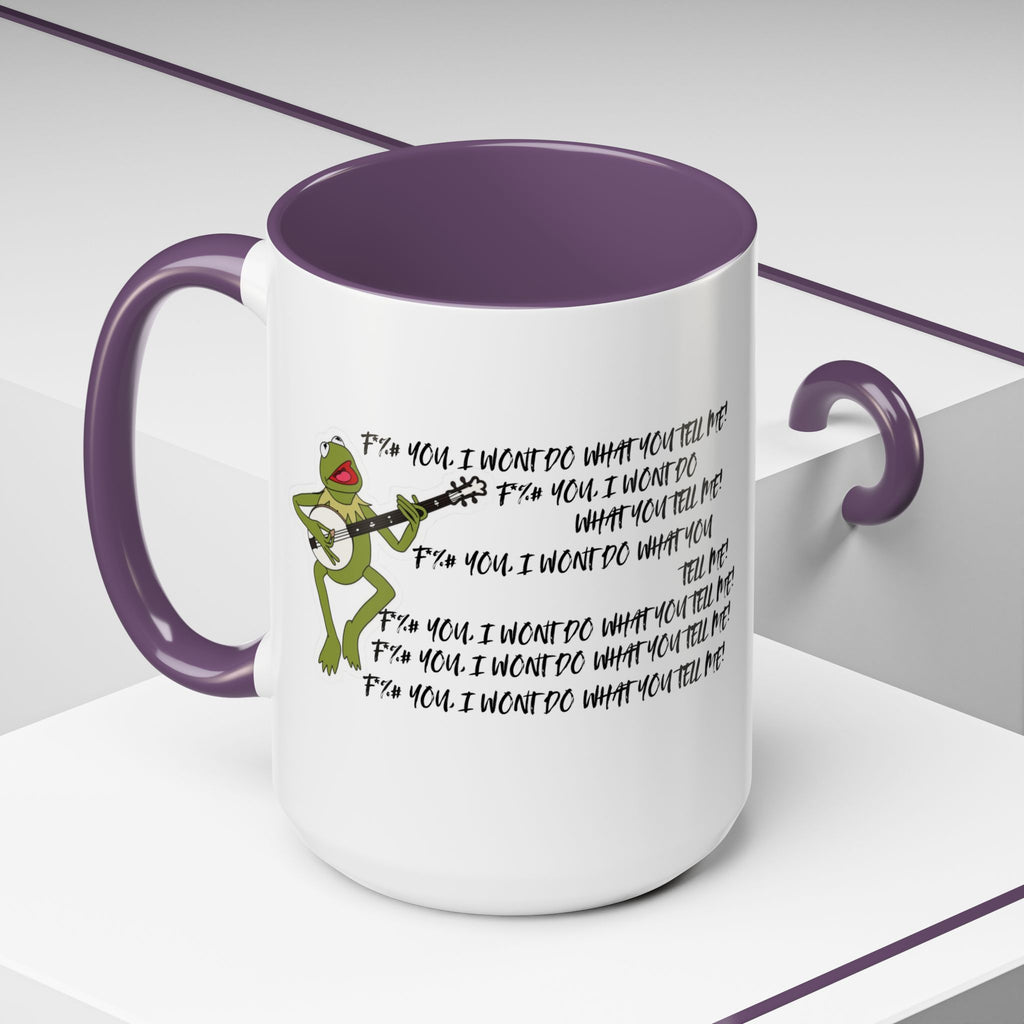 Kermit Sings RATM Killing In The Name Coffee Mug - Perfect for Music Lovers, Unique Gift, Coffee Lover,